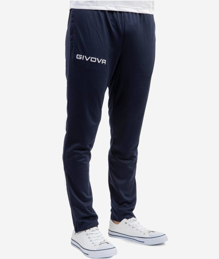 PANTALONE GIVOVA 100 BLU Unisex Jogger Con Zip Al Fondo Pantatuta Sportivo Con Tasche Da Ginnastica Tinta Unita GIOSAL