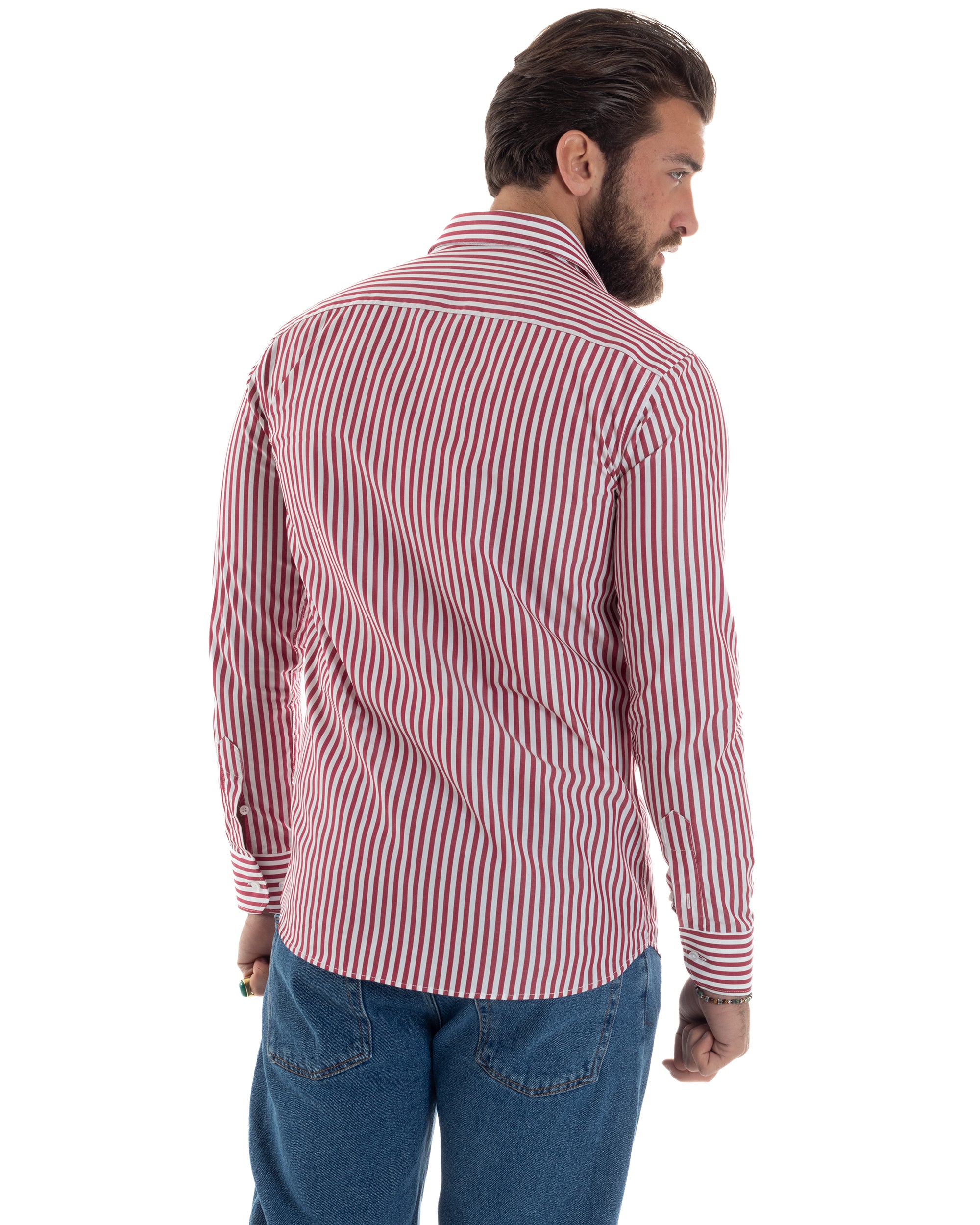 Fantazia - Chemise homme - Chemise homme col mao népalaise bordeaux Fantazia - Chemise homme - Chemise homme col mao népalaise bordeaux