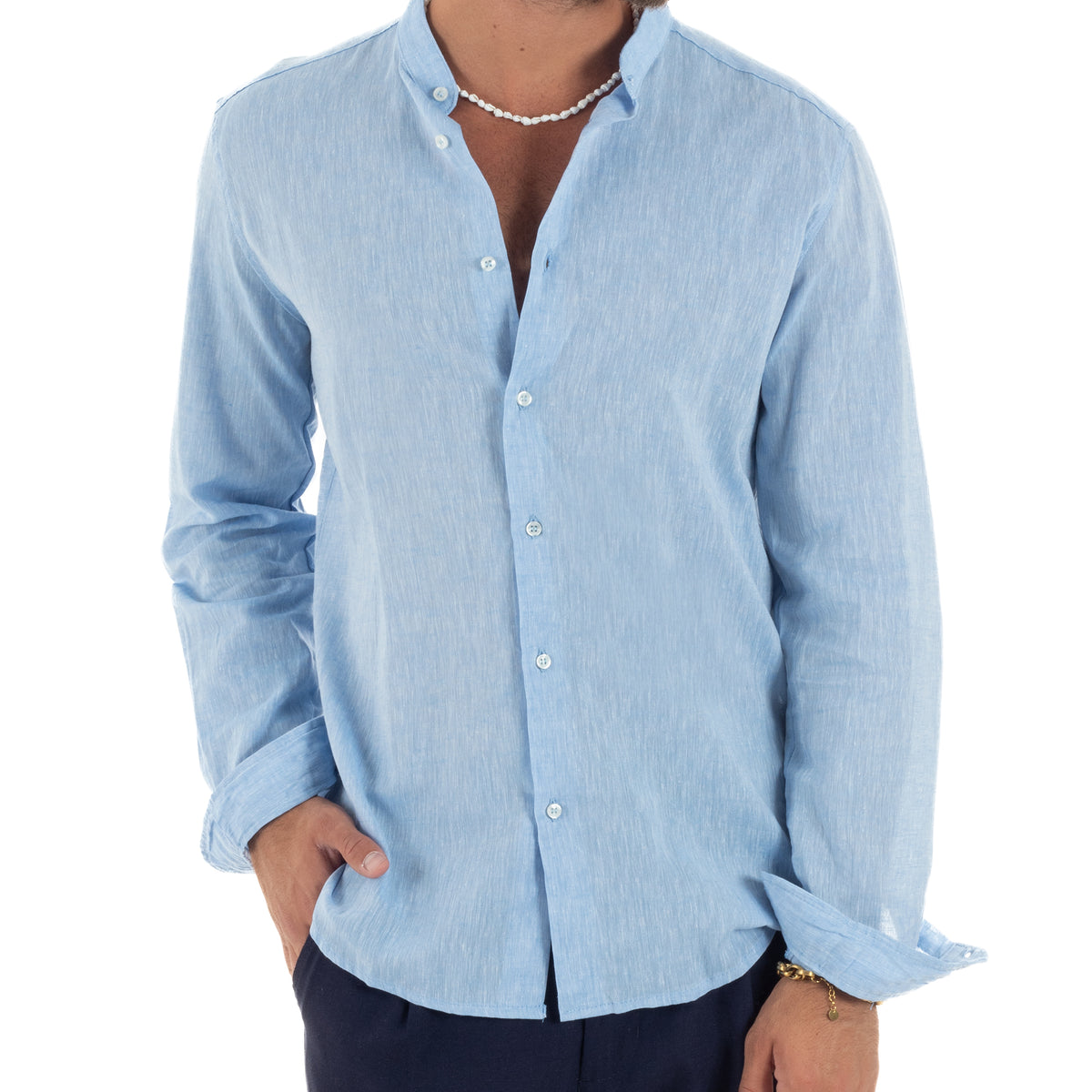 Camicia Con Bottoni A Scomparsa - Foto 2