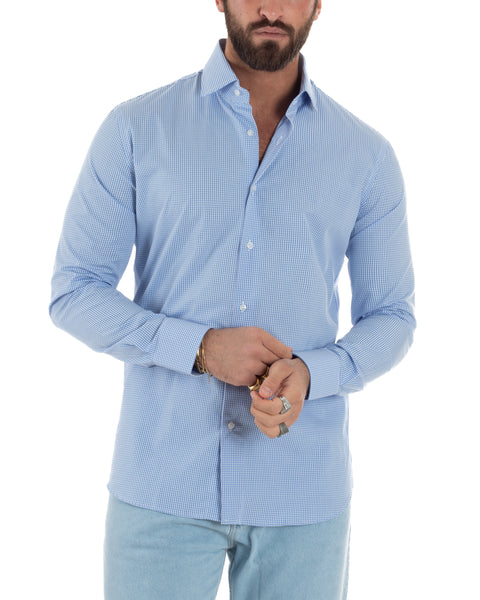 camicia uomo rossa a quadri slim fit