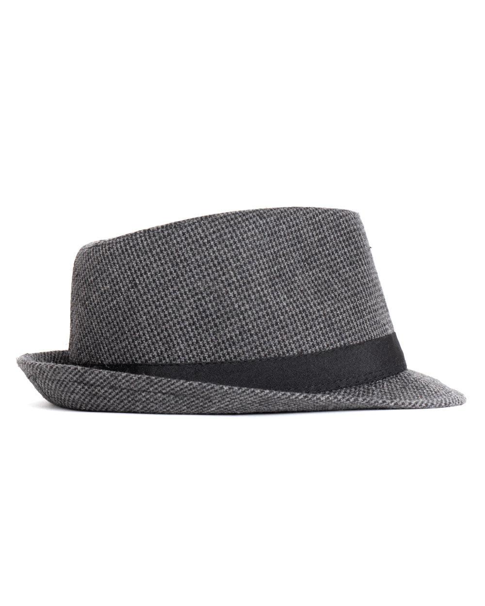 Men's Hat Gray Pied de Poule Rigid Unisex Hat Micro Pattern GIOSAL-CAP1004A