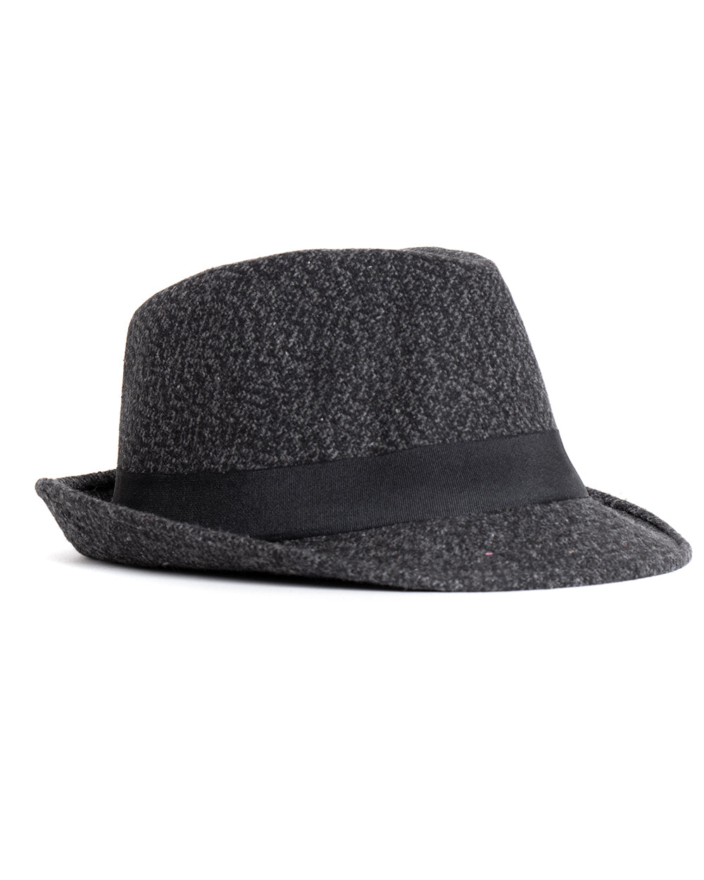 Cappello Uomo Rigido Nero Hat Casual Elegante Microfantasia GIOSAL-CAP1005A