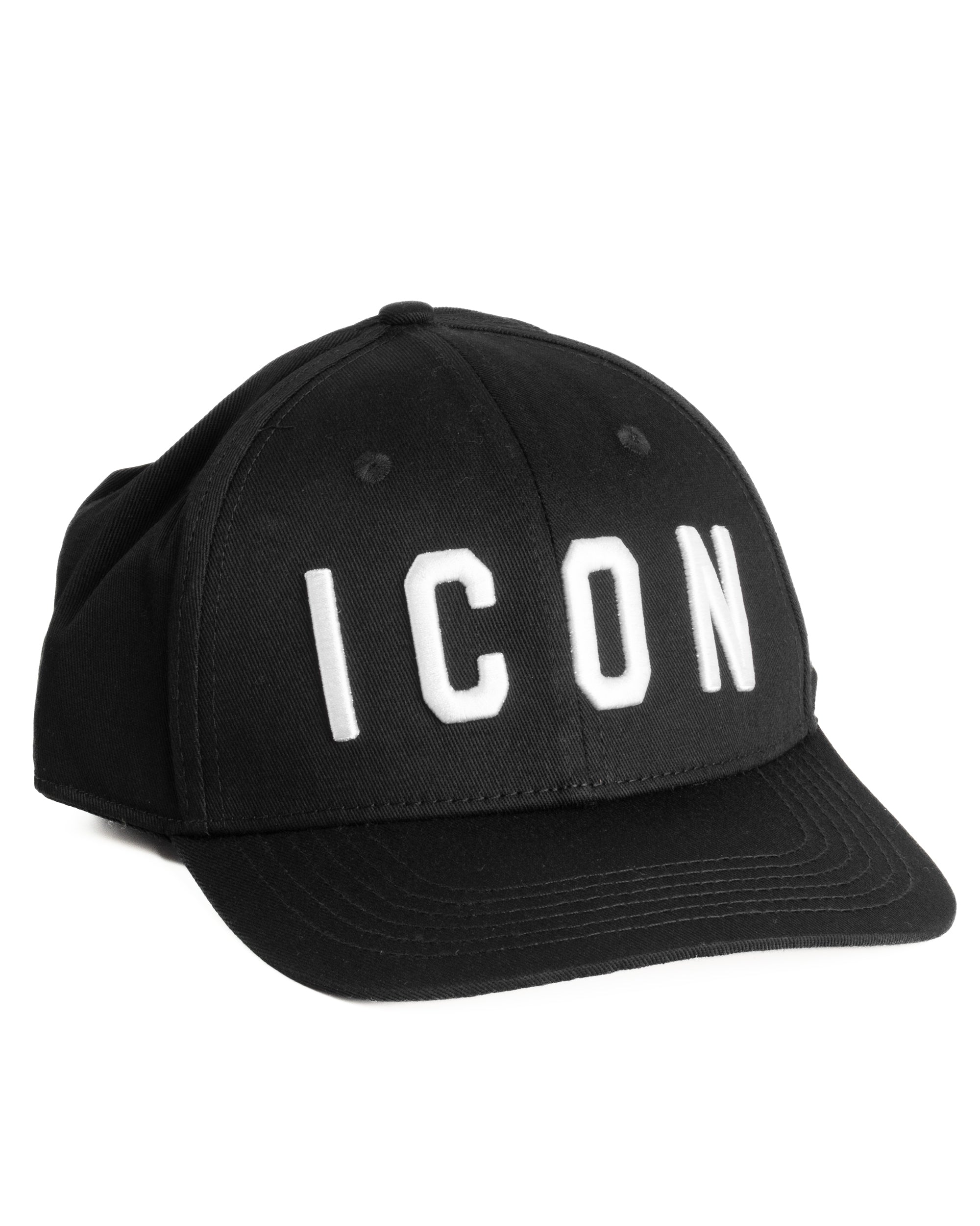 Cappello Unisex ICON Berretto Visiera Regolabile Logo Bianco Nero ICXF2W6A001