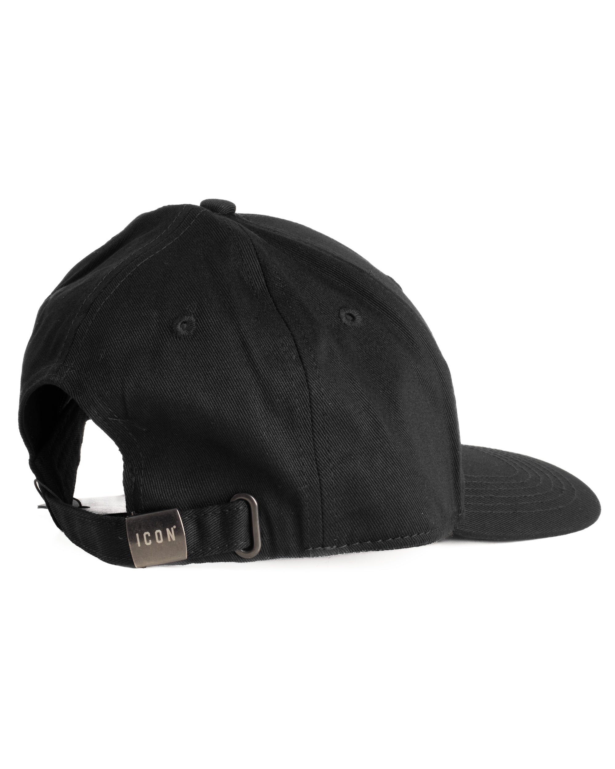 Cappello Unisex ICON Berretto Visiera Regolabile Logo Bianco Nero ICXF2W6A001