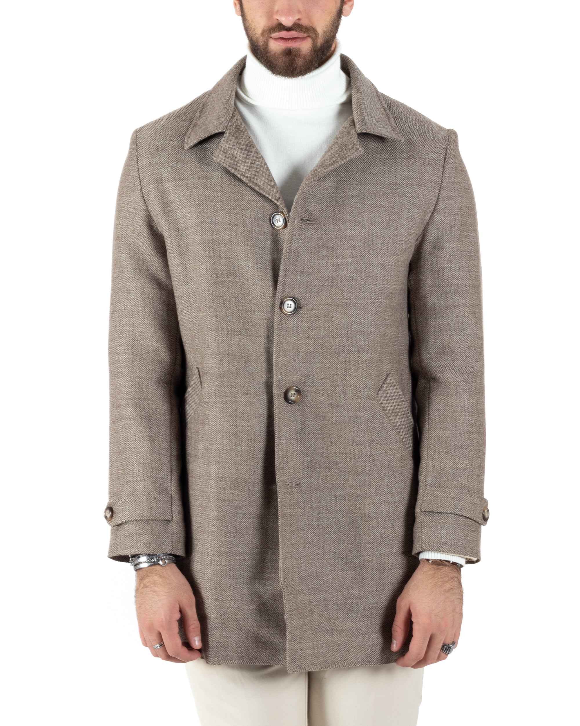 Men's Single-Breasted Jacket Coat With Dove Gray Jacket Collar Elegant Casual Baronet Jacket GIOSAL-G2998A