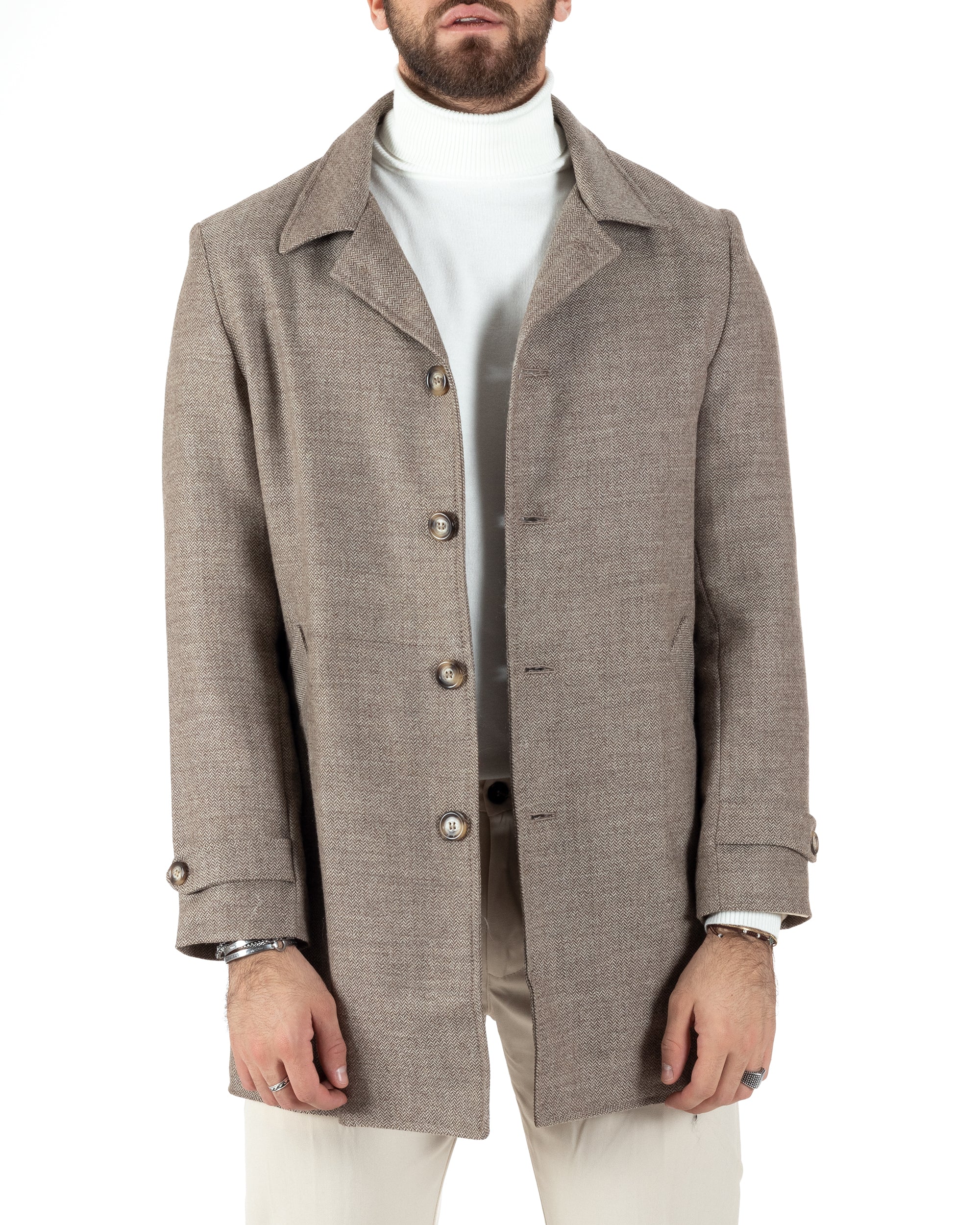 Men's Single-Breasted Jacket Coat With Dove Gray Jacket Collar Elegant Casual Baronet Jacket GIOSAL-G2998A