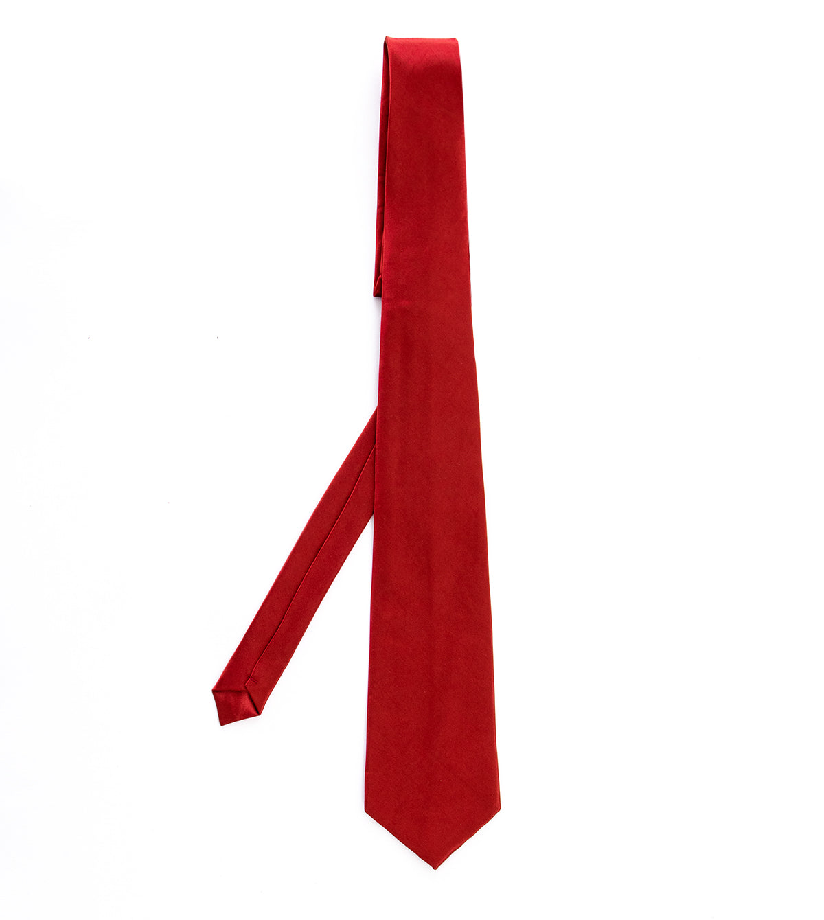 Cravatta Uomo Unisex Elegante Cerimonia Casual Basic Raso Rosso GIOSAL-CP1029A