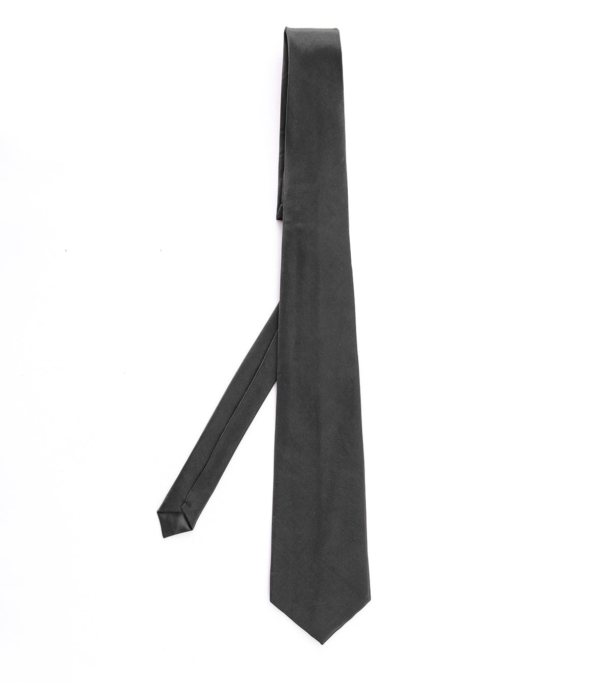 Unisex Men's Tie Elegant Ceremony Casual Basic Dark Gray Satin GIOSAL-CP1034A