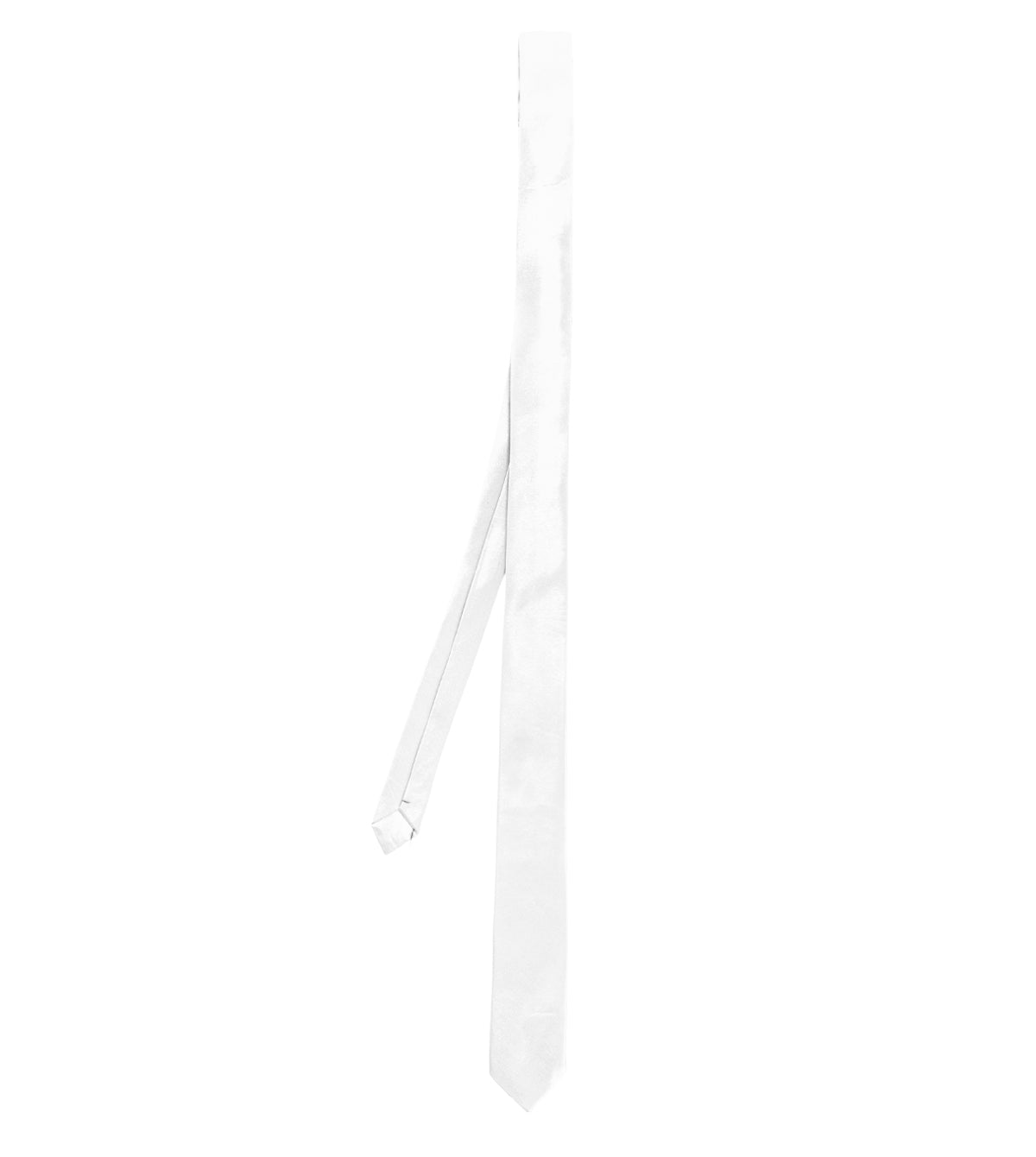Unisex Men's Tie Thin Tie Elegant Casual Ceremony Basic White Satin GIOSAL-CP1044A