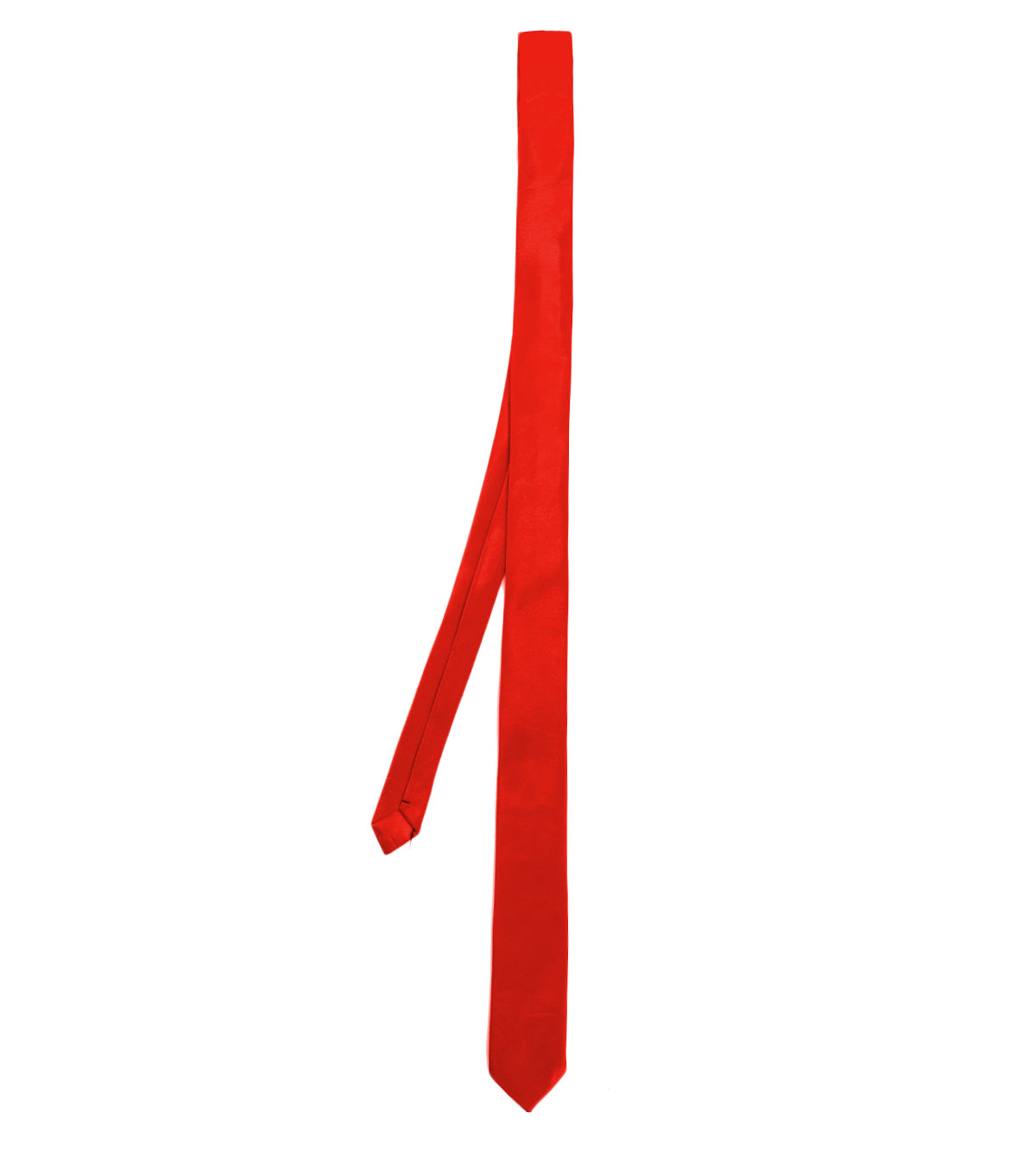 Cravattino Uomo Unisex Cravatta Sottile Elegante Cerimonia Casual Basic Raso Rosso GIOSAL-CP1047A