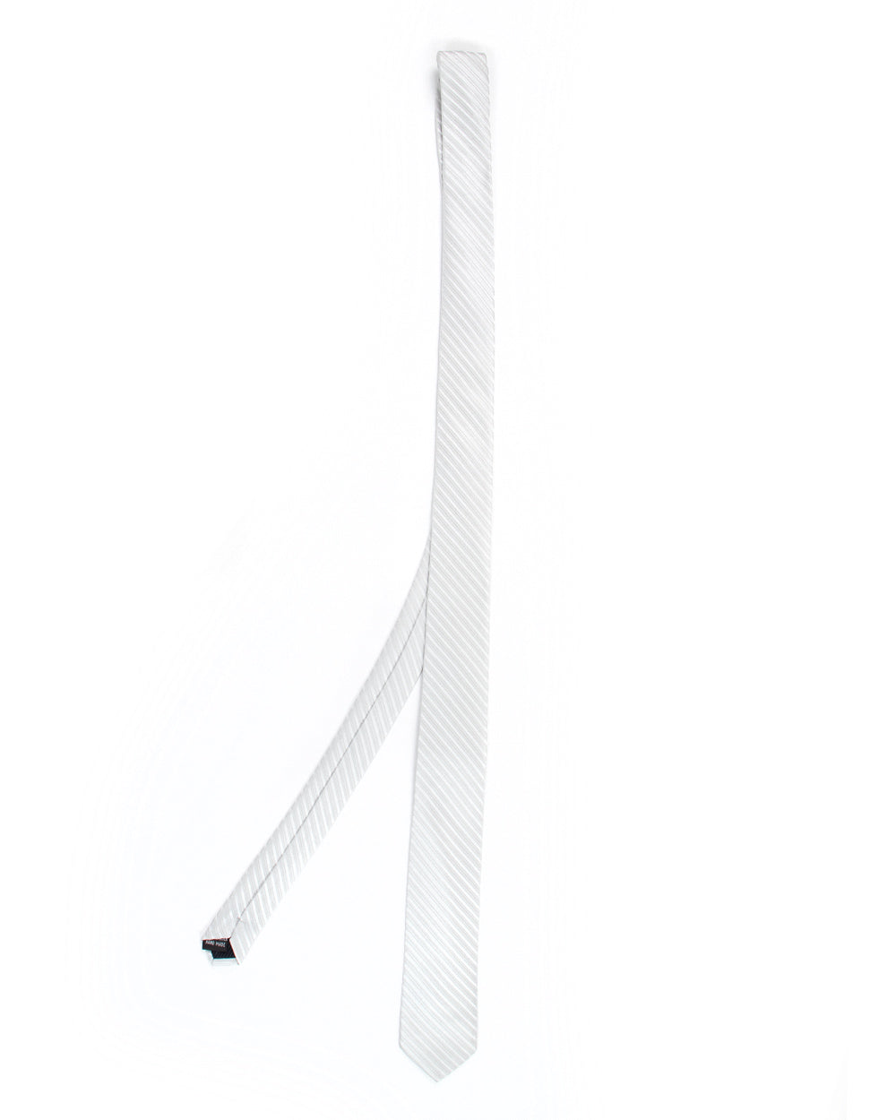 Cravatta Uomo Unisex Elegante Cerimonia Casual Basic Fantasia Corda a Righe Bianco GIOSAL-CP1108A