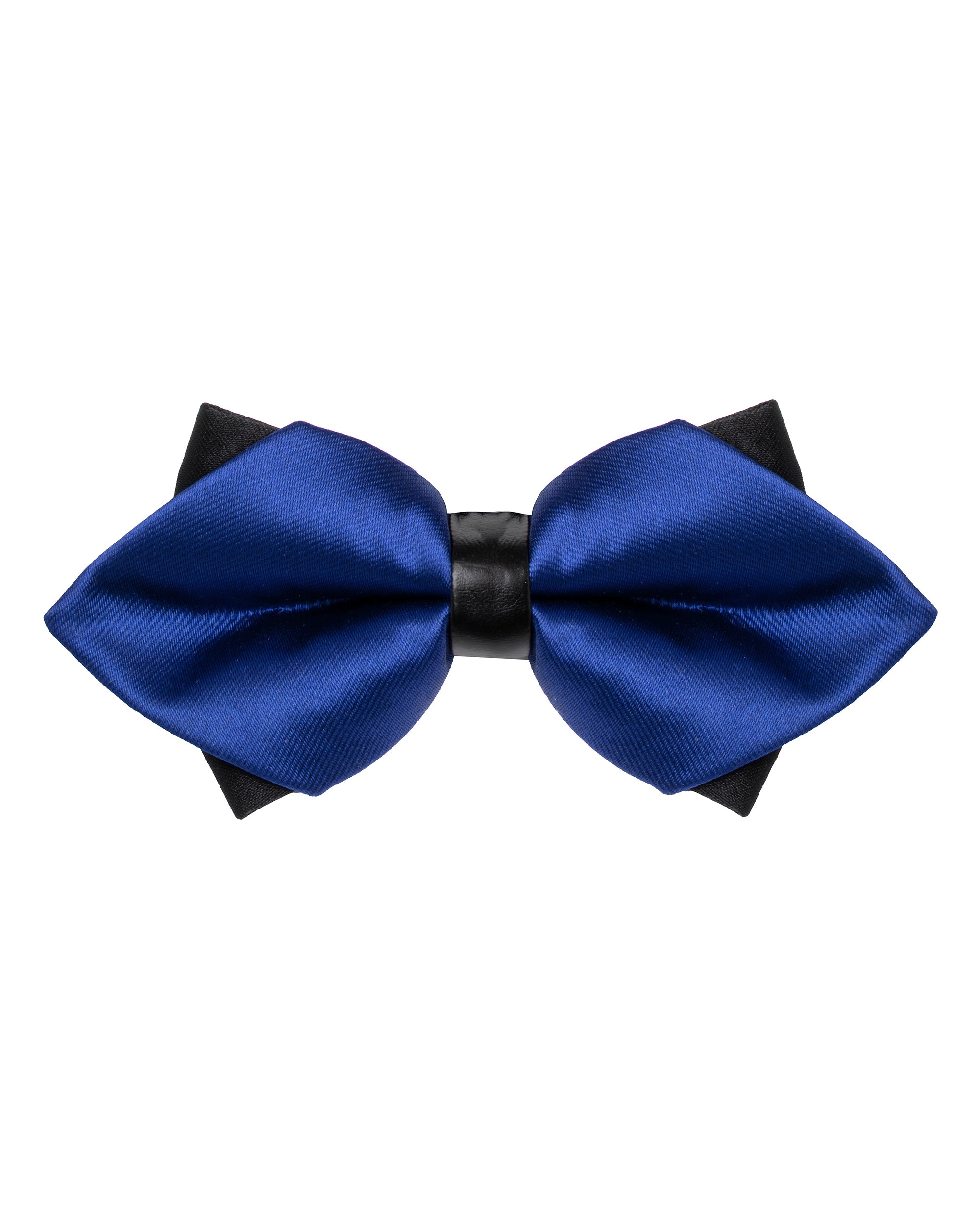 Papillon uomo unisex con punte elegante cerimonia bicolore tinta unita blu royal GIOSAL-CP1155A