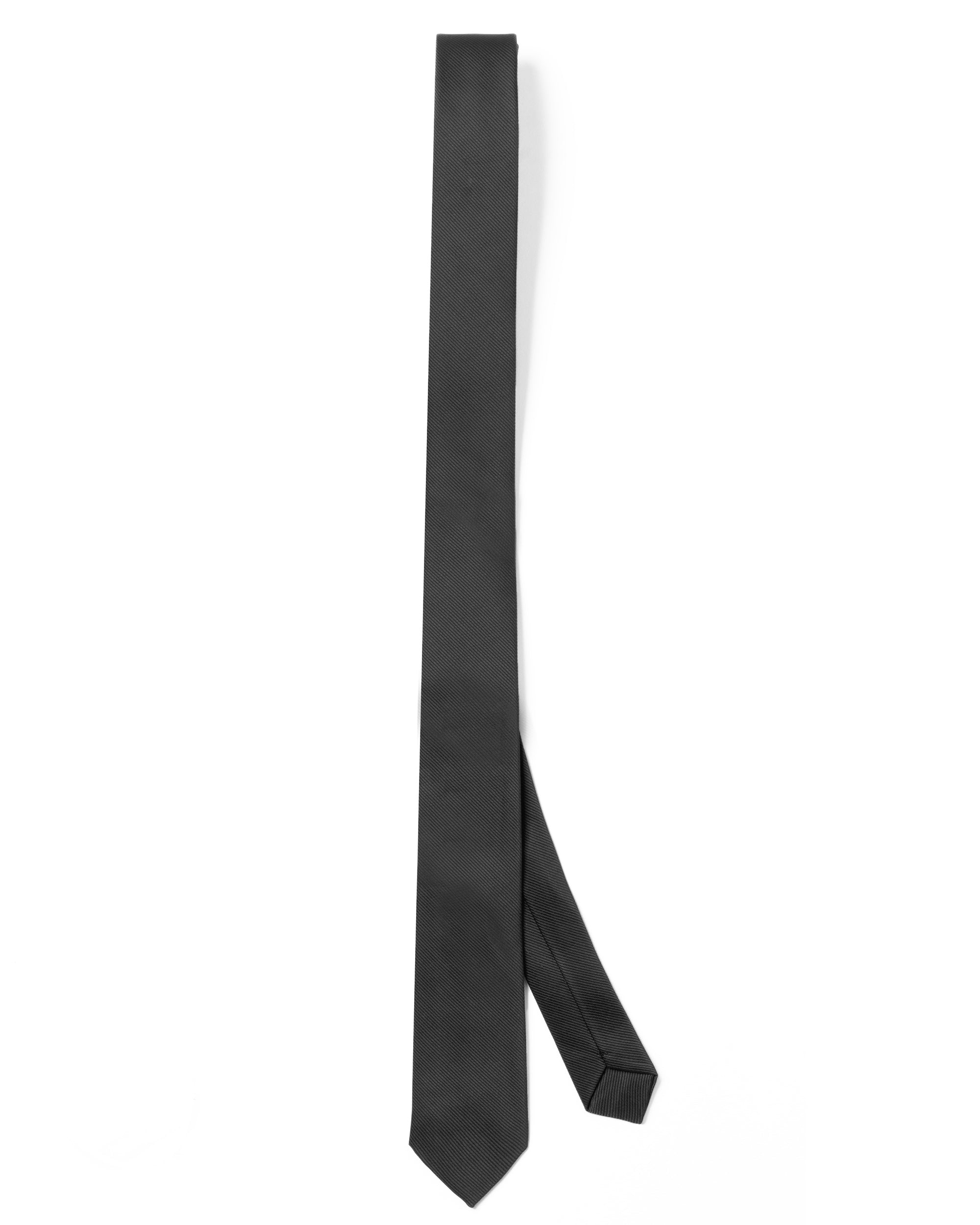 Cravattino uomo unisex cravatta pala media elegante cerimonia casual basic raso diagonale nero GIOSAL-CP1160A