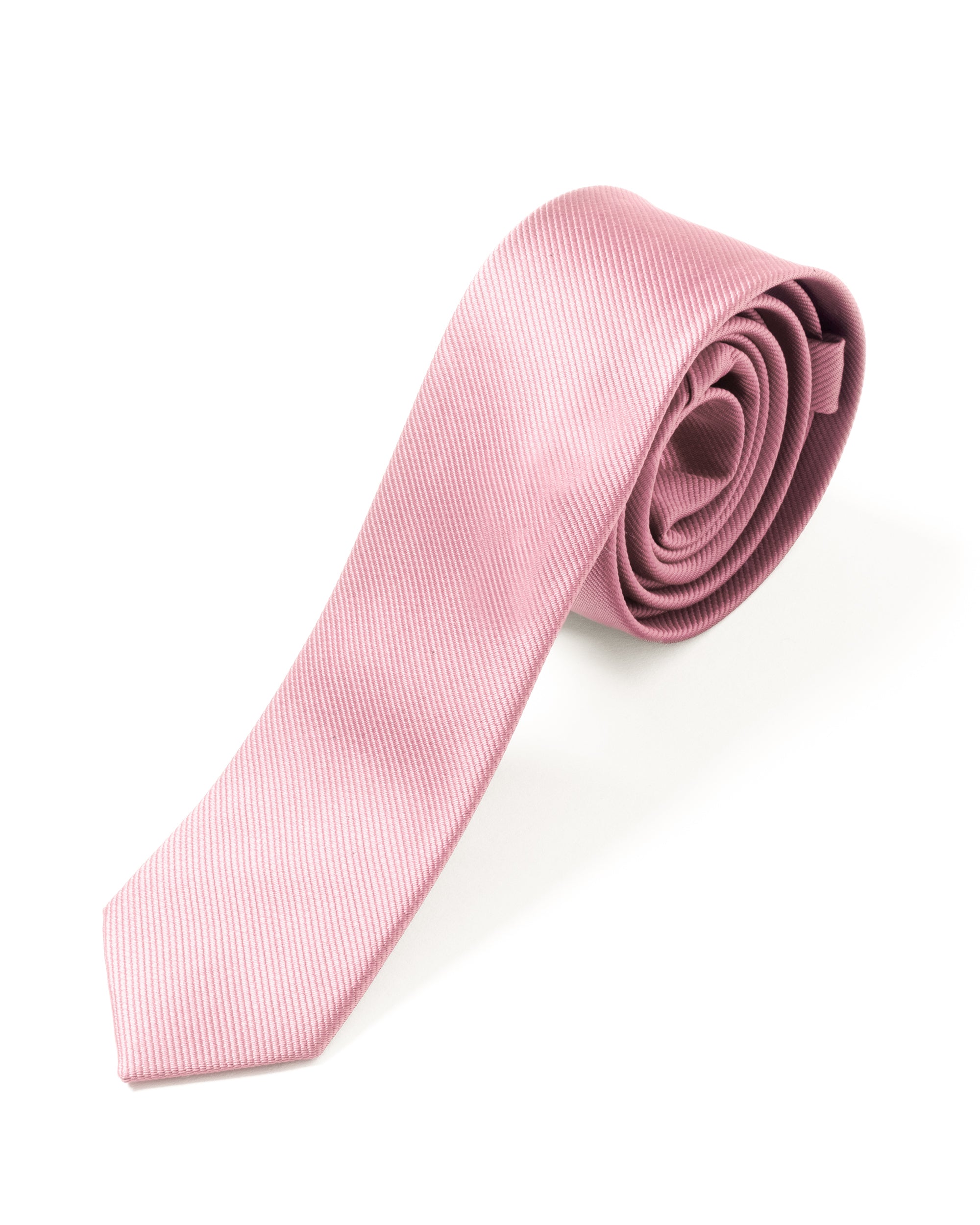 Cravattino uomo unisex cravatta pala media elegante cerimonia casual basic raso diagonale rosa GIOSAL-CP1164A