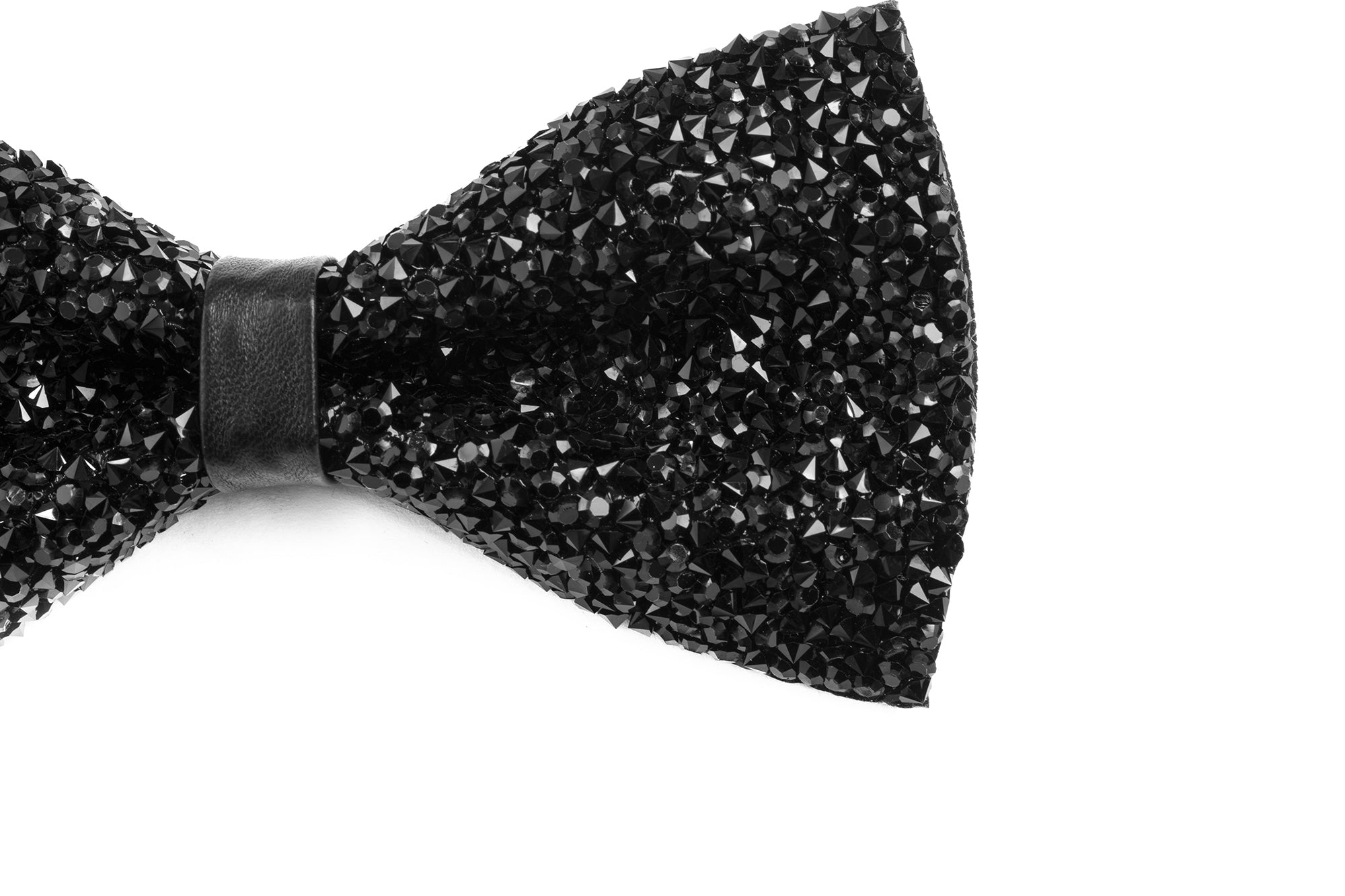 Papillon uomo unisex brillantinato cravattino elegante cerimonia nero GIOSAL-CP1167A
