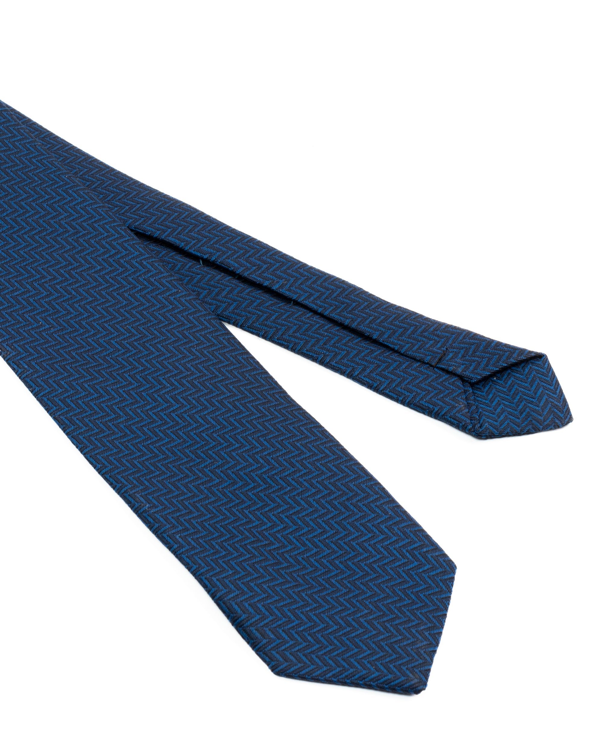 Cravattino uomo unisex cravatta elegante cerimonia microfantasia geometrica blu GIOSAL-CP1171A