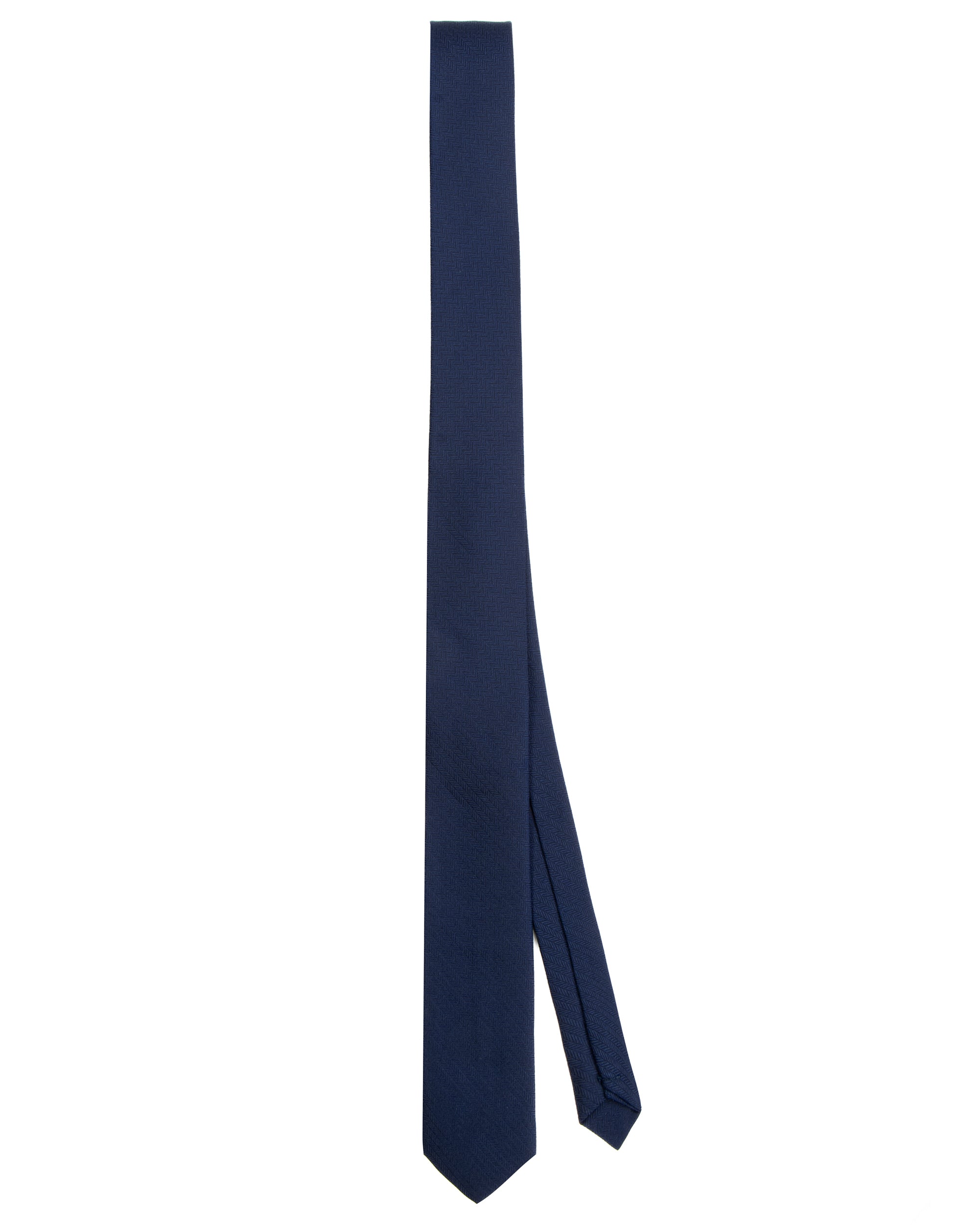Cravattino uomo unisex cravatta elegante cerimonia microfantasia a spina di pesce blu GIOSAL-CP1173A