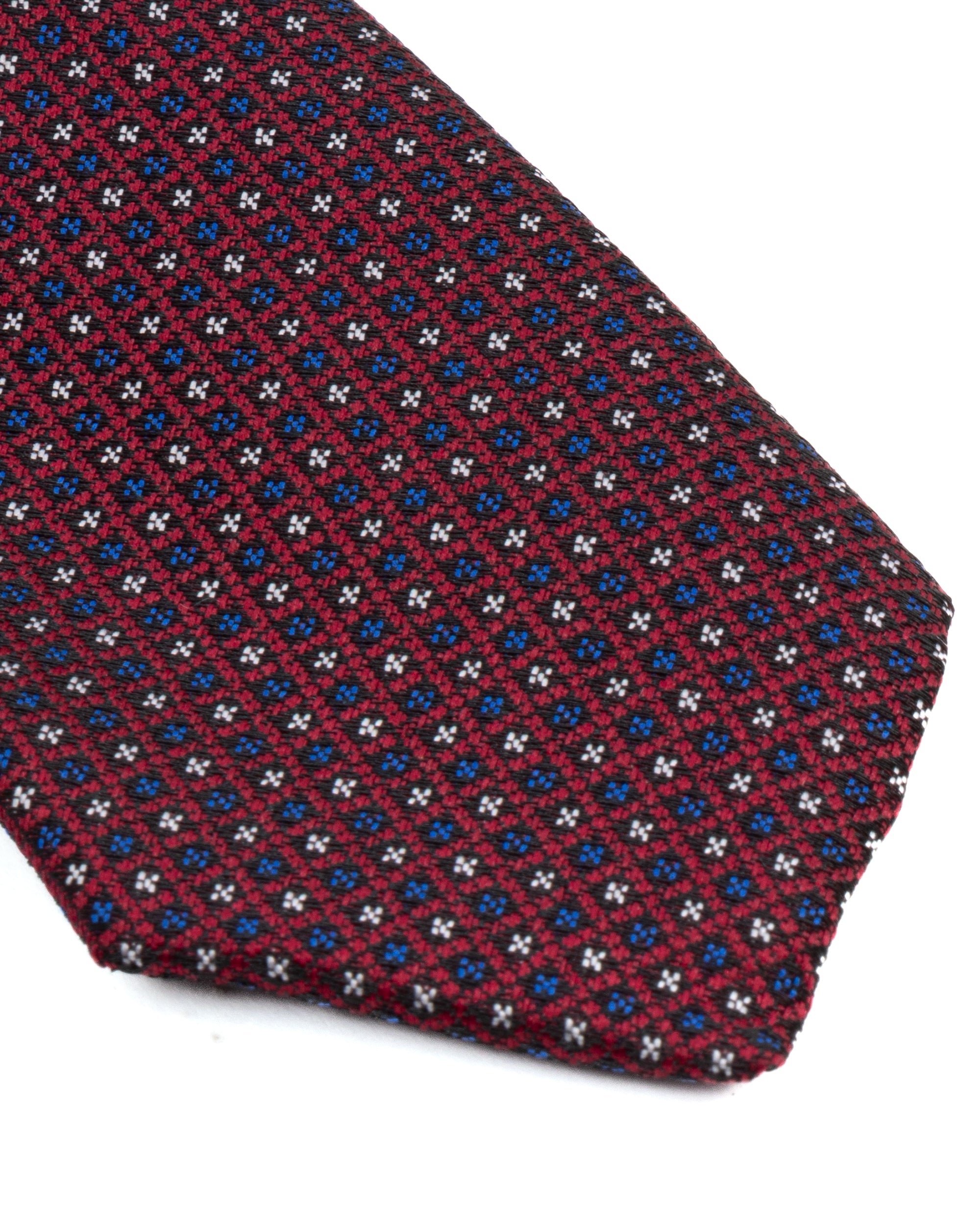 Cravattino uomo unisex cravatta elegante cerimonia microfantasia a pois floreale bordeaux GIOSAL-CP1175A