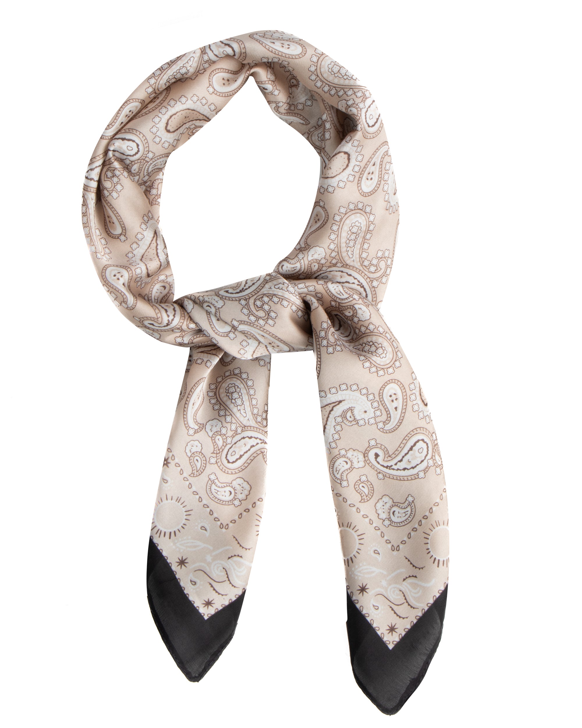 Foulard uomo unisex bandana paisley bordo satinato beige GIOSAL-FD1000A
