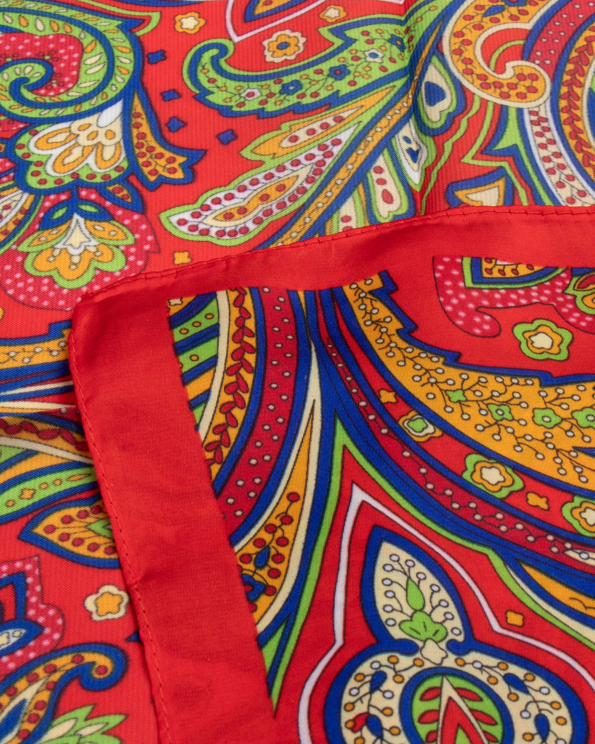 Foulard uomo unisex bandana paisley bordo satinato rosso GIOSAL-FD1001A