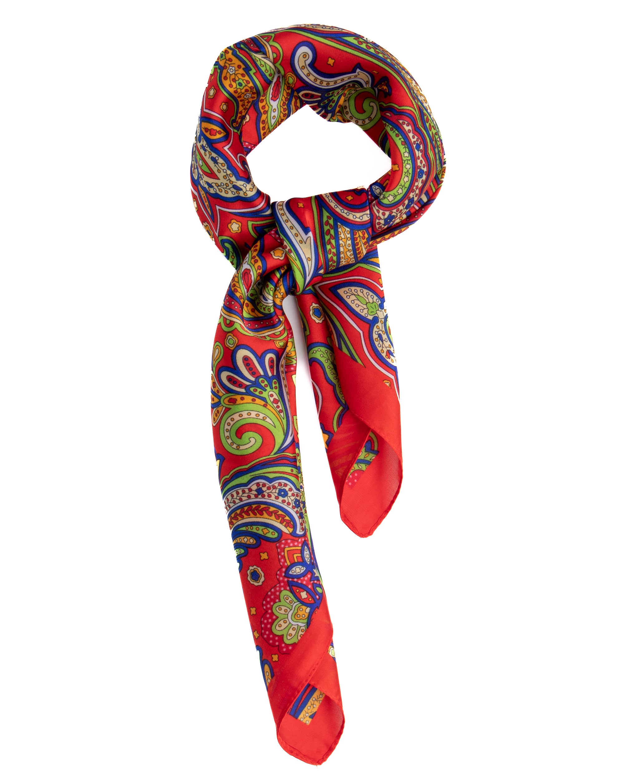Foulard uomo unisex bandana paisley bordo satinato rosso GIOSAL-FD1001A