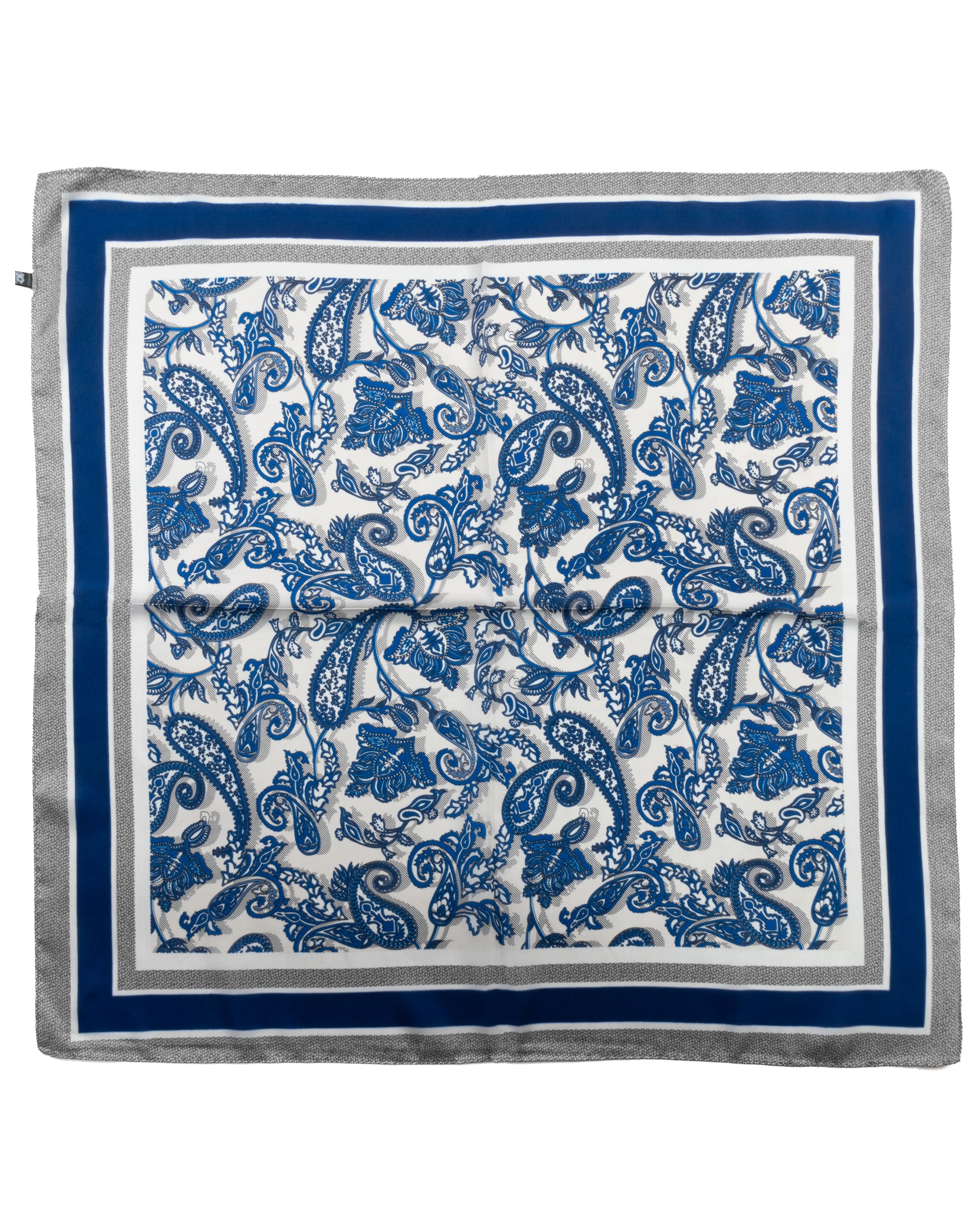 Foulard uomo unisex bandana paisley floreale bordo triplo chevron blu GIOSAL-FD1011A