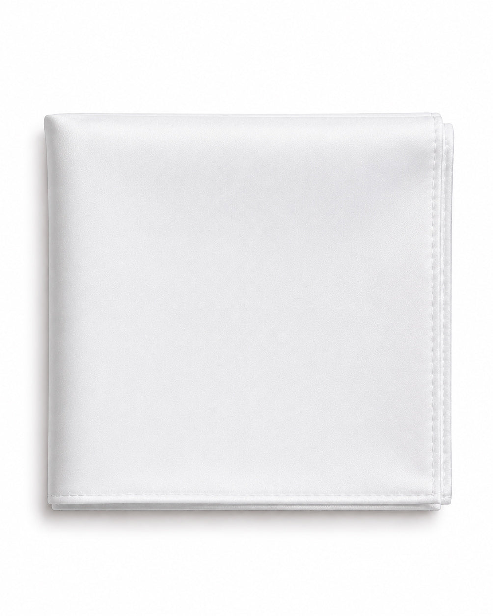 Pochette da taschino uomo unisex fazzoletto satinato tinta unita bianco GIOSAL-FZ1004A