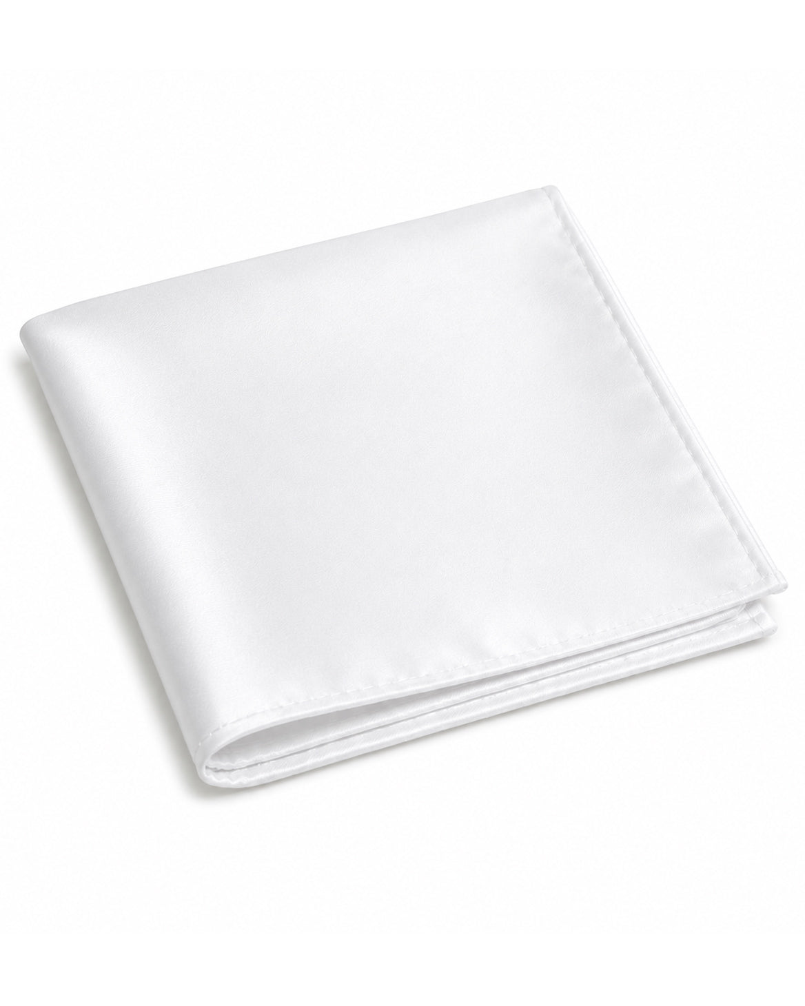 Pochette da taschino uomo unisex fazzoletto satinato tinta unita bianco GIOSAL-FZ1004A