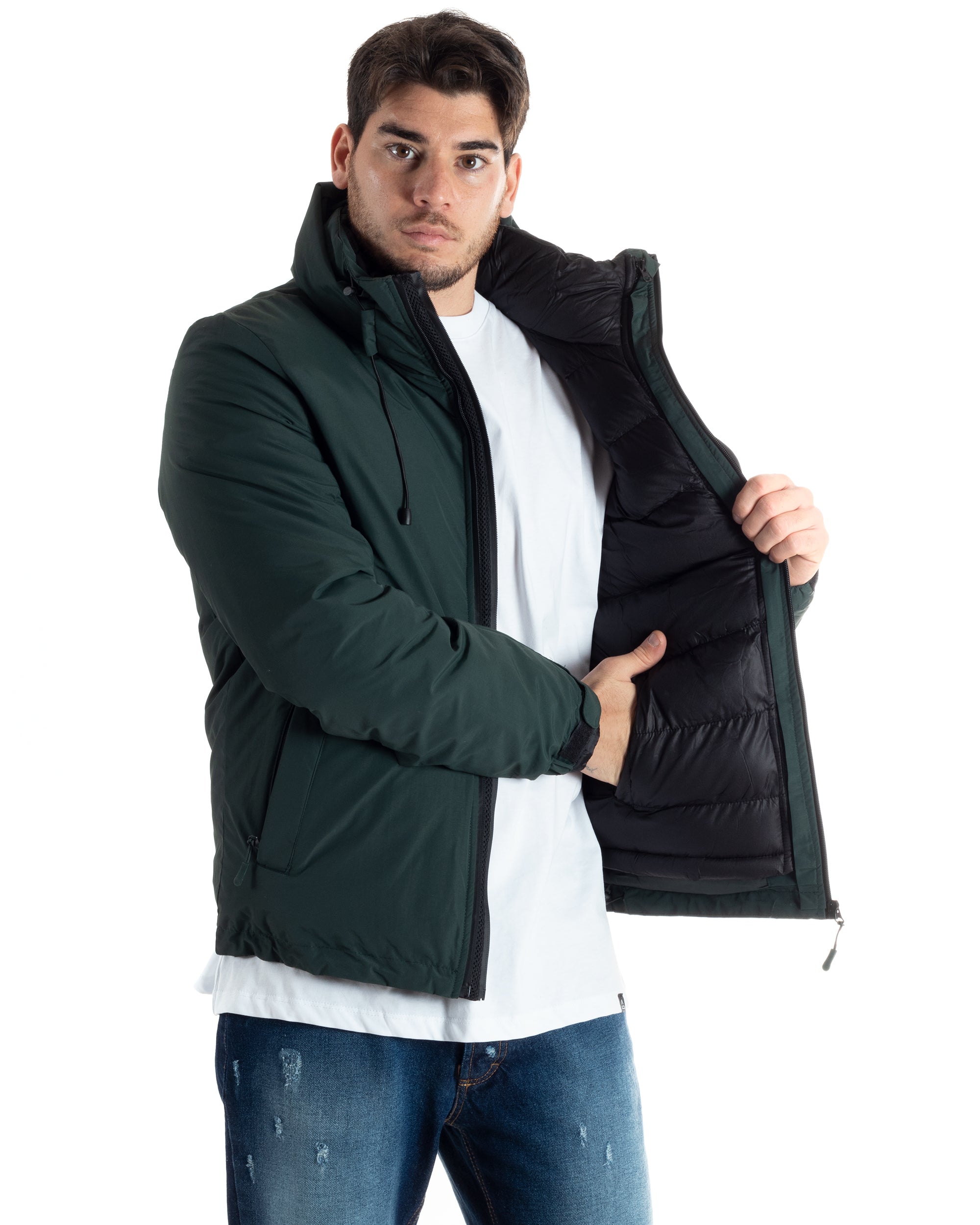 Giacca da Uomo in Pelle Verde con Protezioni, Giacche, Abbigliamento  Tecnico, Catalogo completo