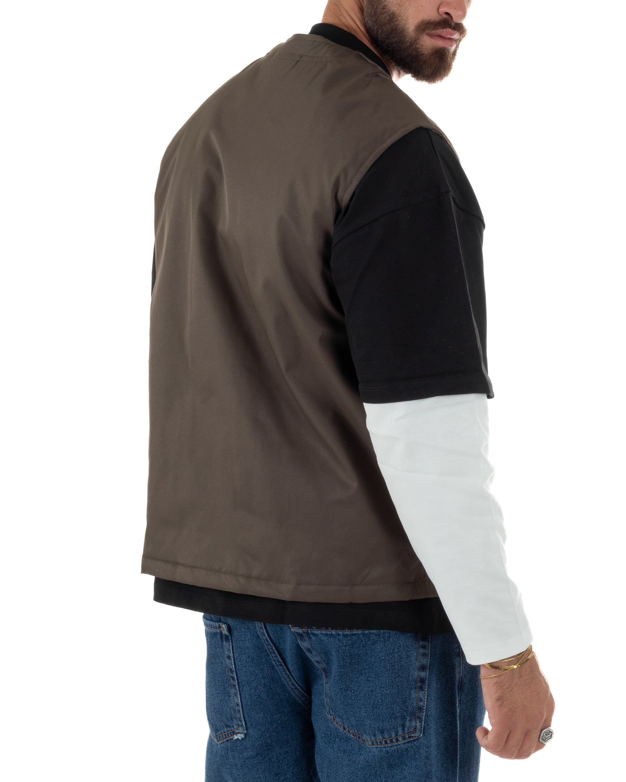 Gilet Casual Regular Fit Smanicato Streetwear G3323A
