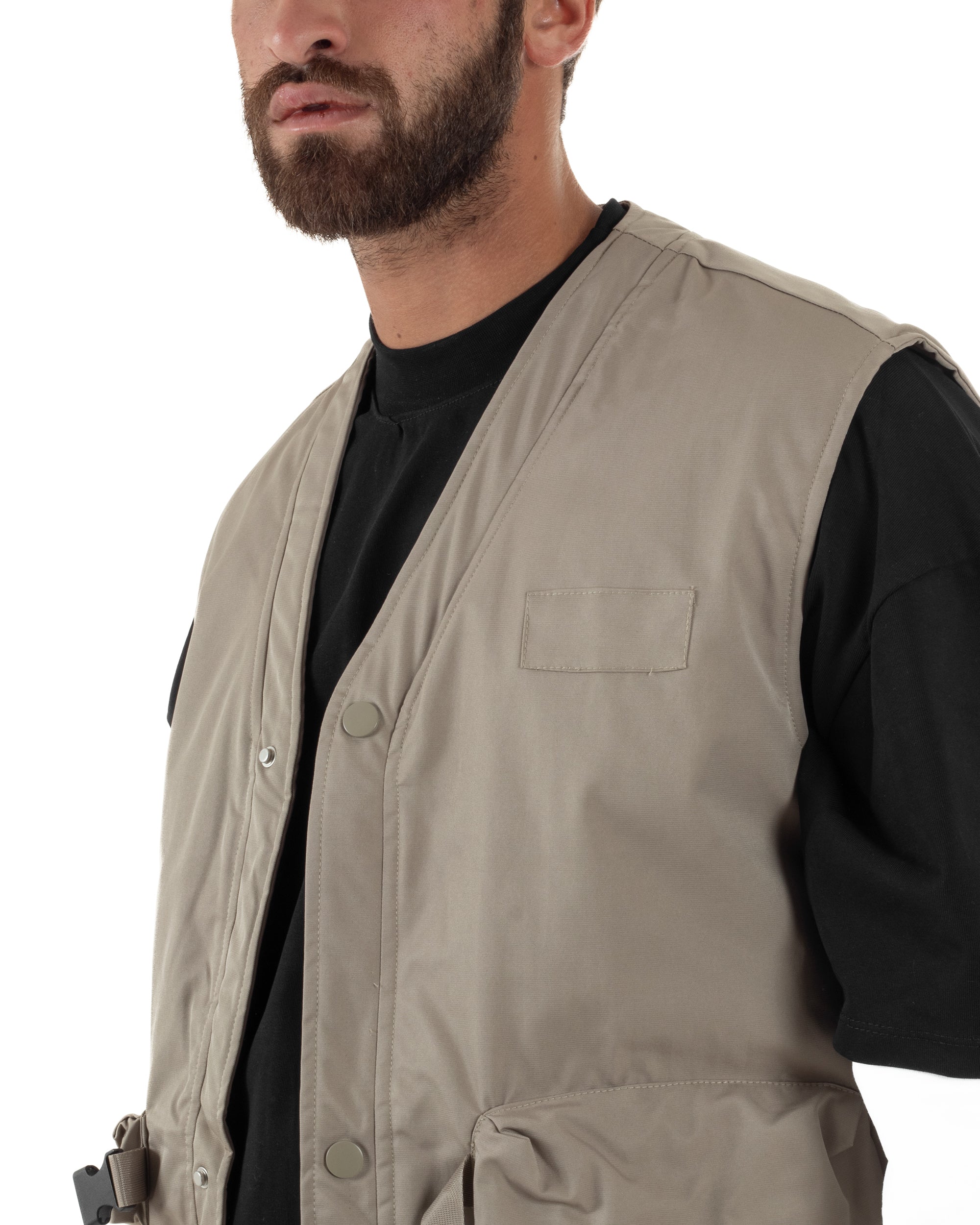 Gilet Casual Regular Fit Smanicato Streetwear G3324A