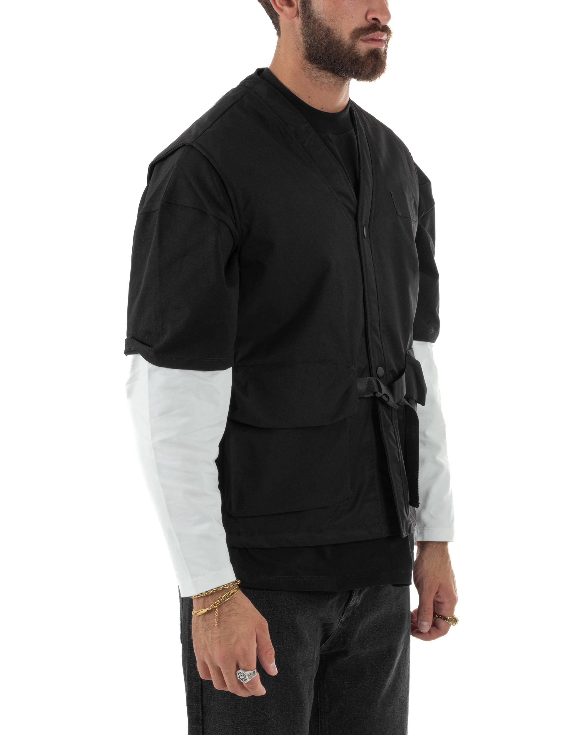 Gilet Casual Regular Fit Smanicato Streetwear G3325A