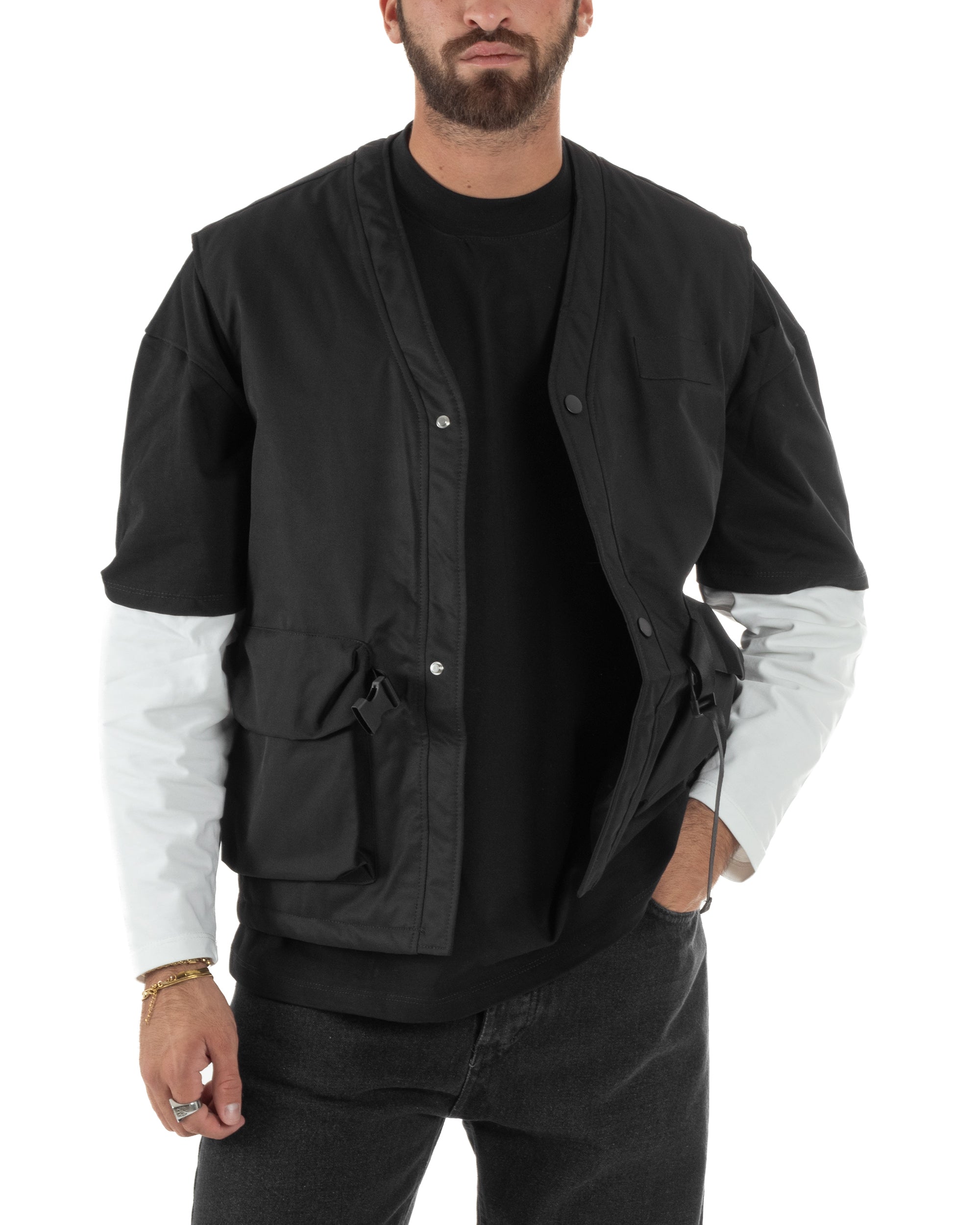 Gilet Casual Regular Fit Smanicato Streetwear G3325A