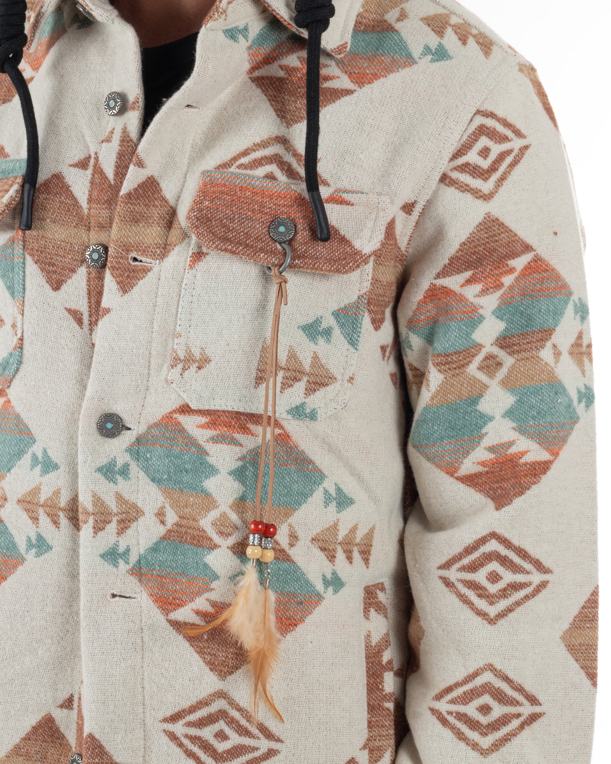 Giacca Camicia Con Cappuccio Overshirt Azteca BERNA M252276