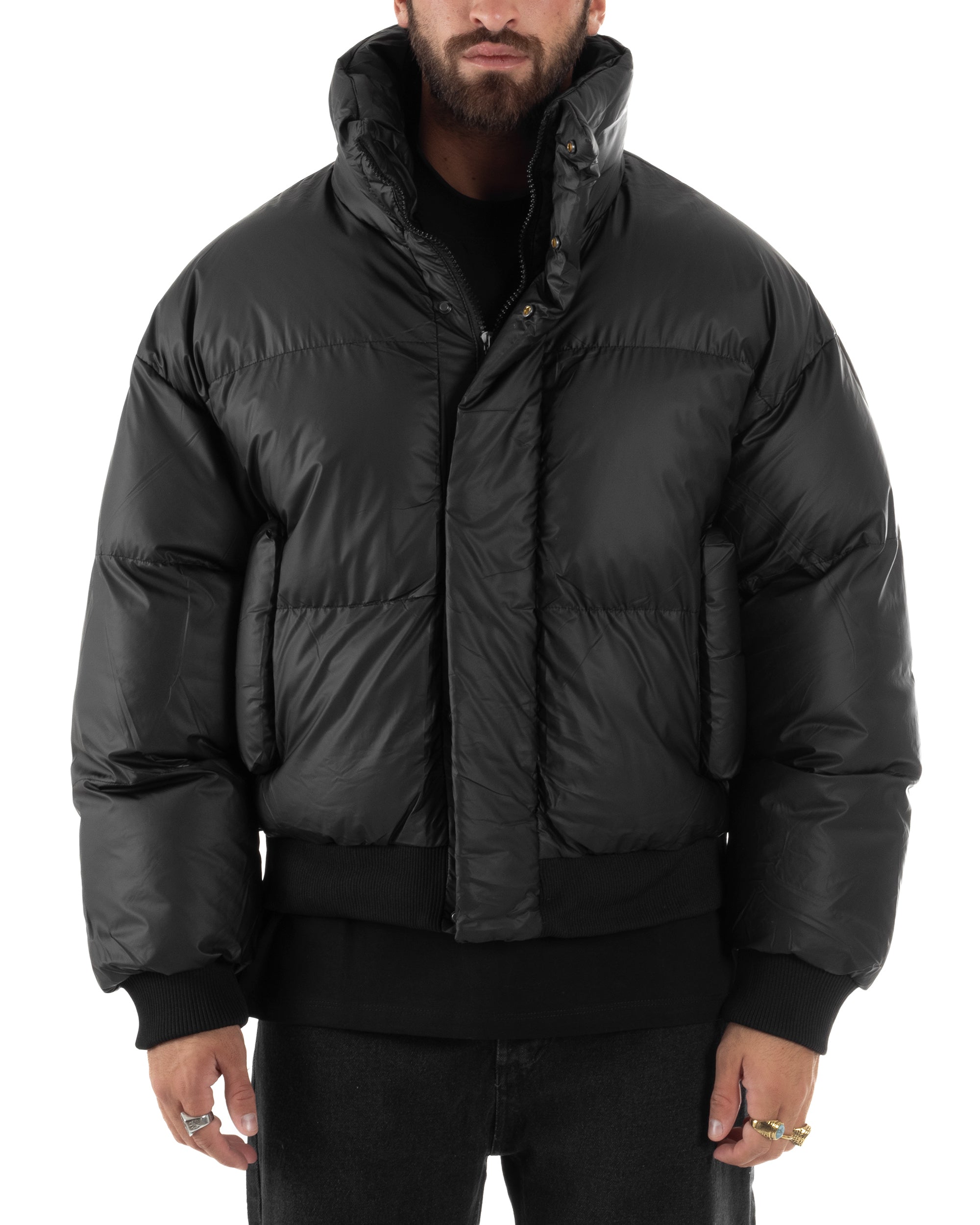 Giubbotto Oversize Piumino Bomber Full Zip Tessuto Opaco G3331A