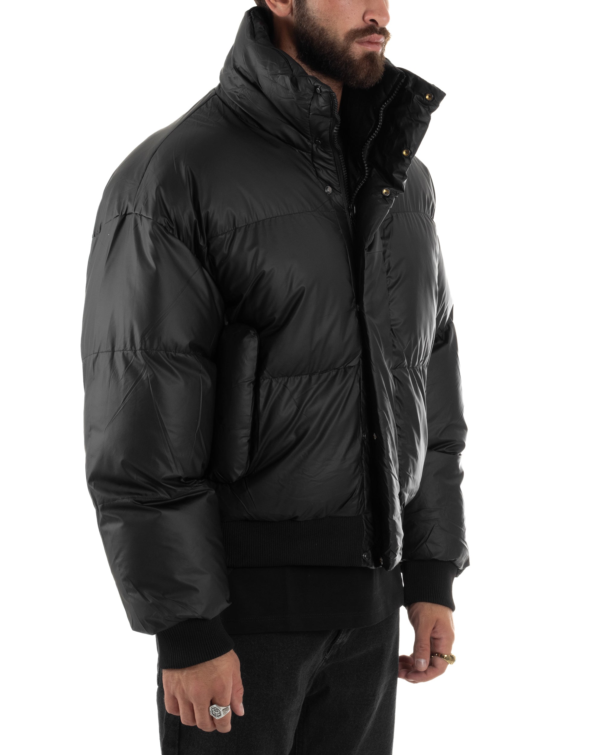 Giubbotto Oversize Piumino Bomber Full Zip Tessuto Opaco G3331A