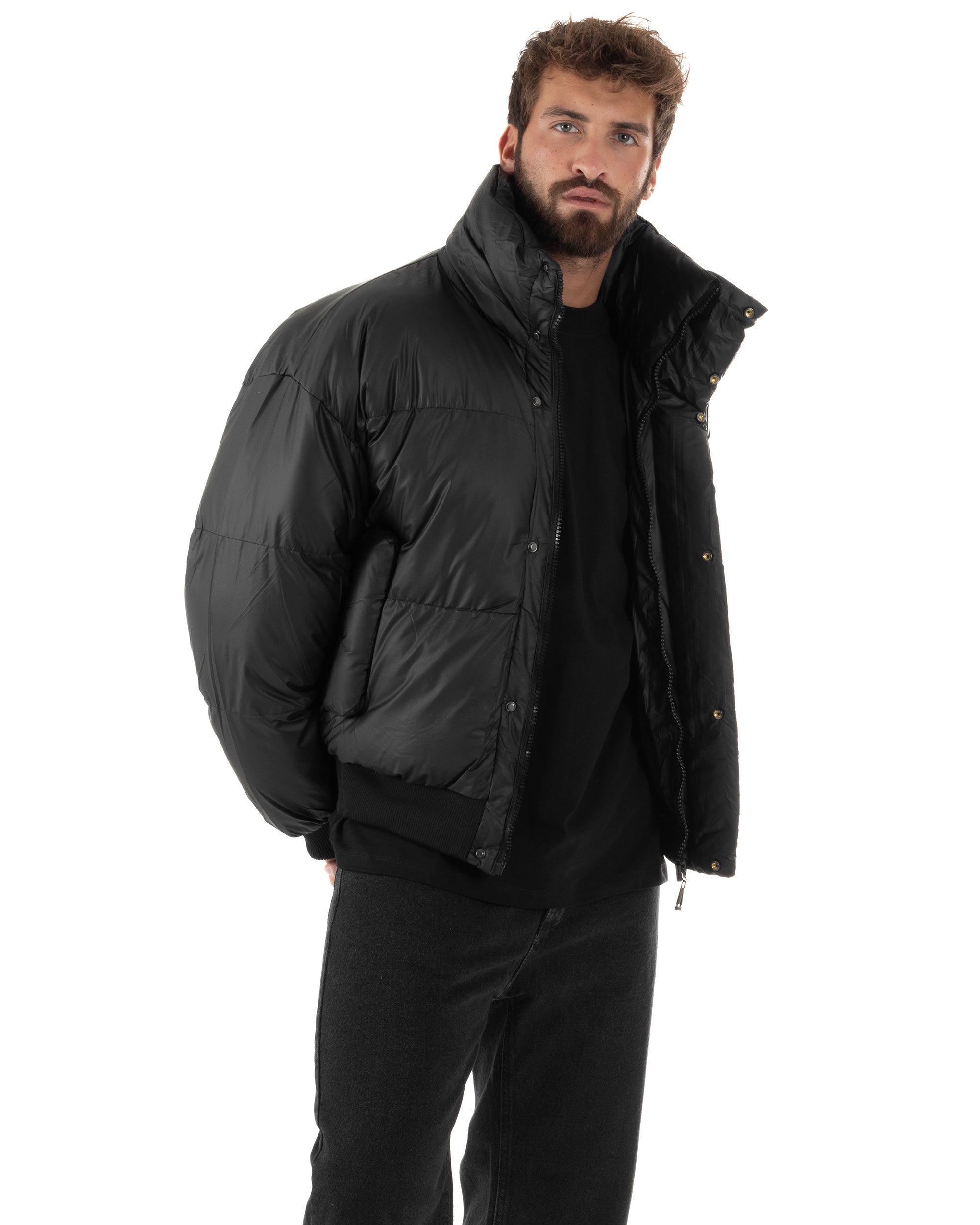 Giubbotto Oversize Piumino Bomber Full Zip Tessuto Opaco G3331A