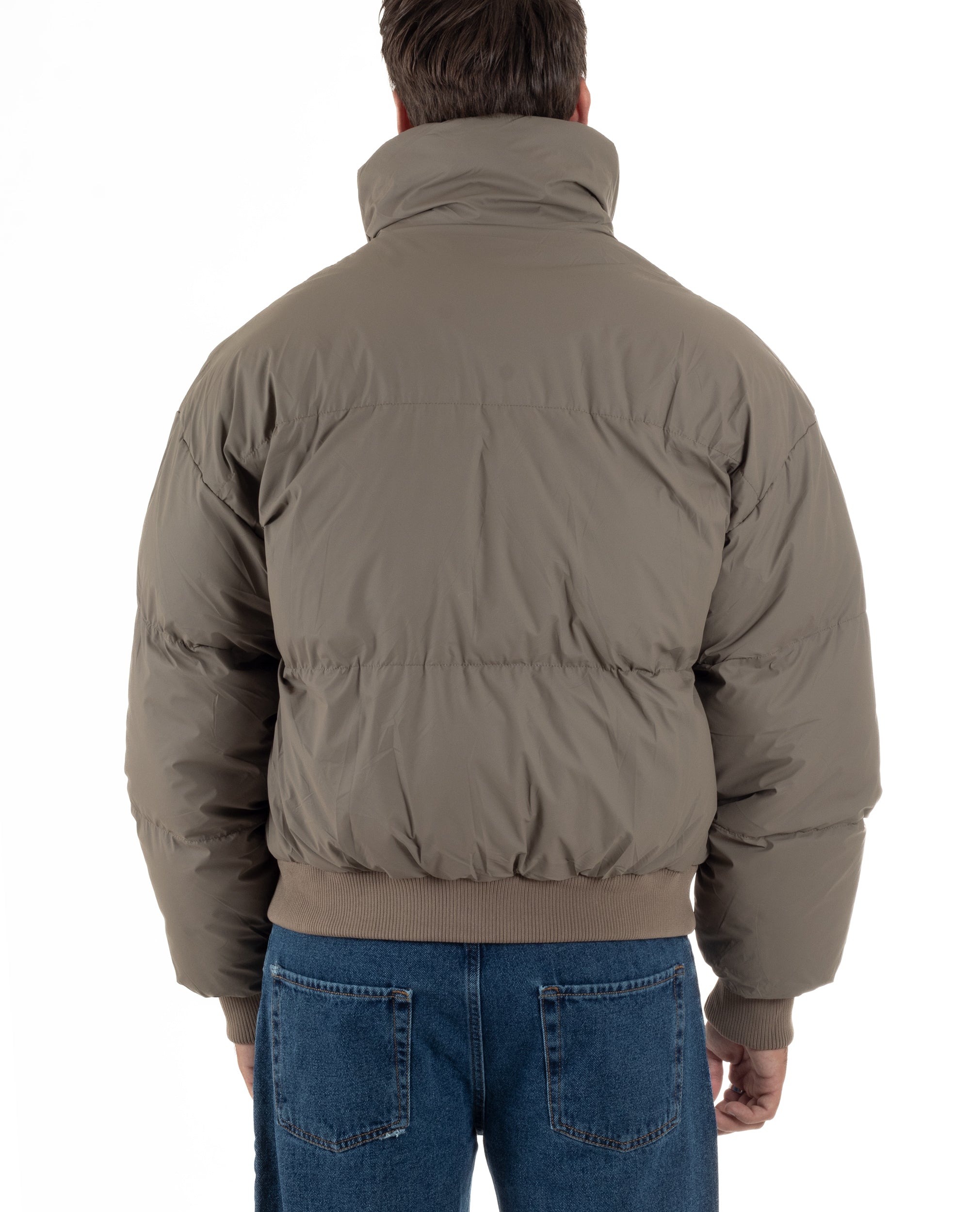Giubbotto Oversize Piumino Bomber Full Zip Tessuto Opaco G3332A