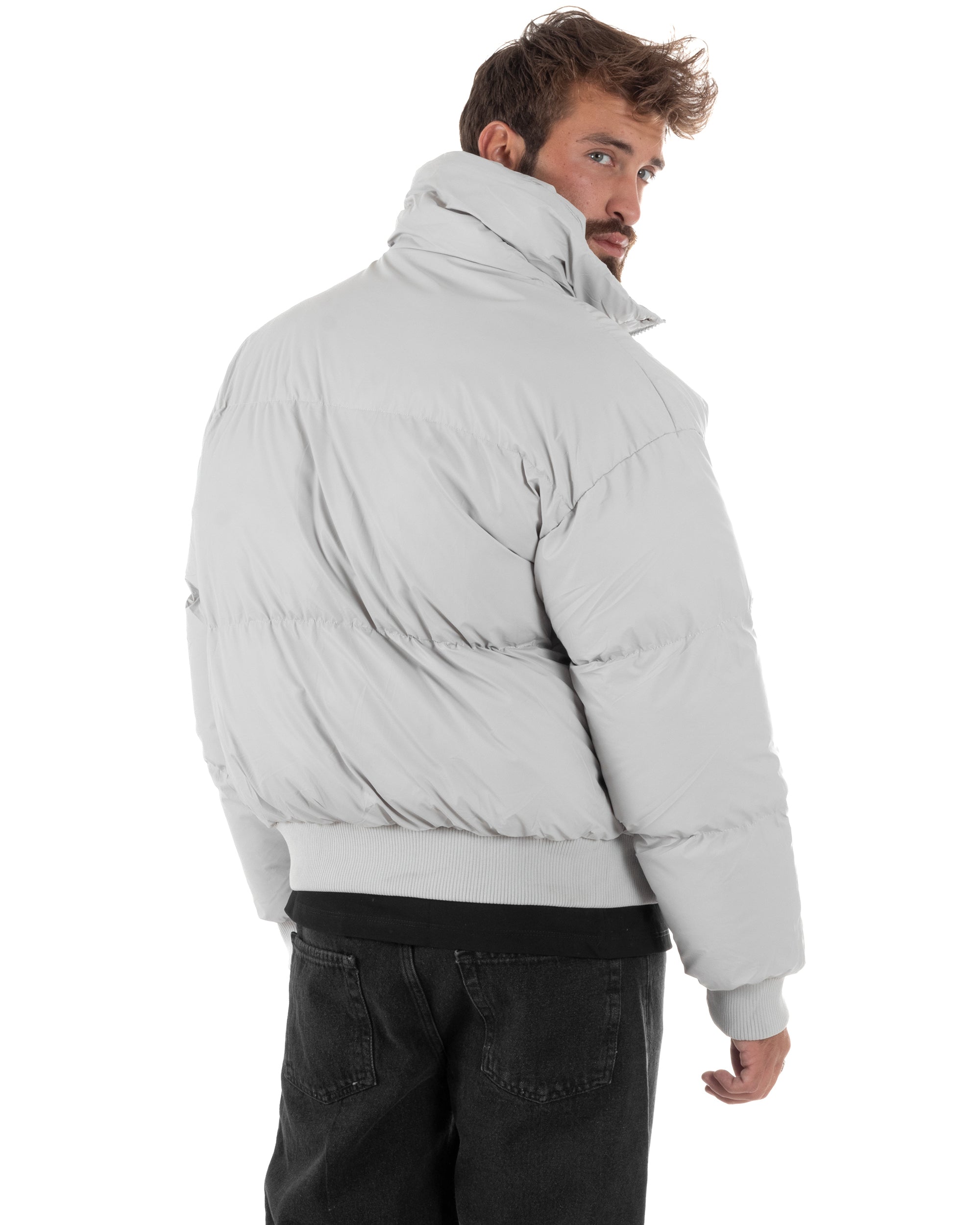 Giubbotto Oversize Piumino Bomber Full Zip Tessuto Opaco G3333A