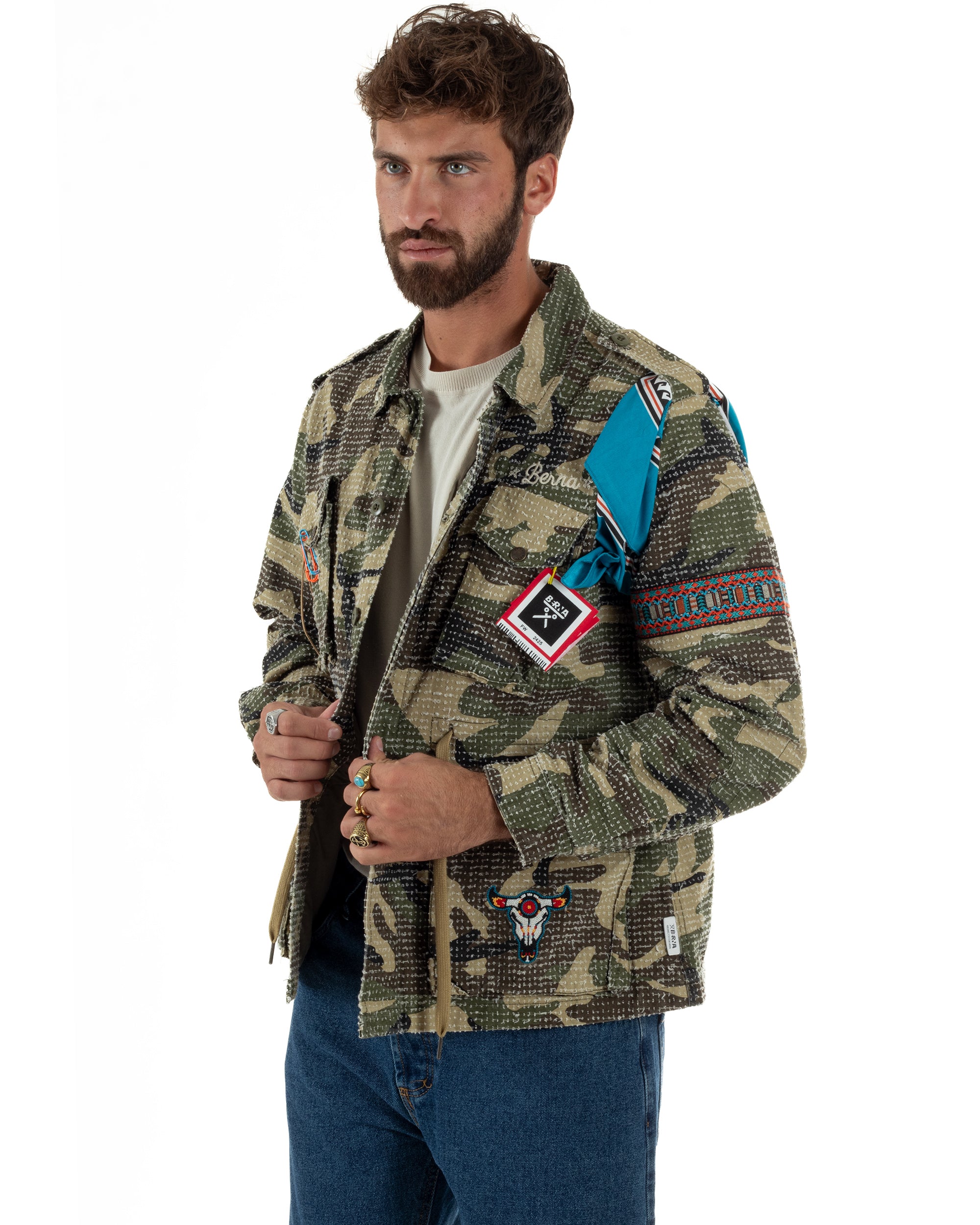 Giacca Sahariana Giubbotto Camicione Militare BERNA M252284