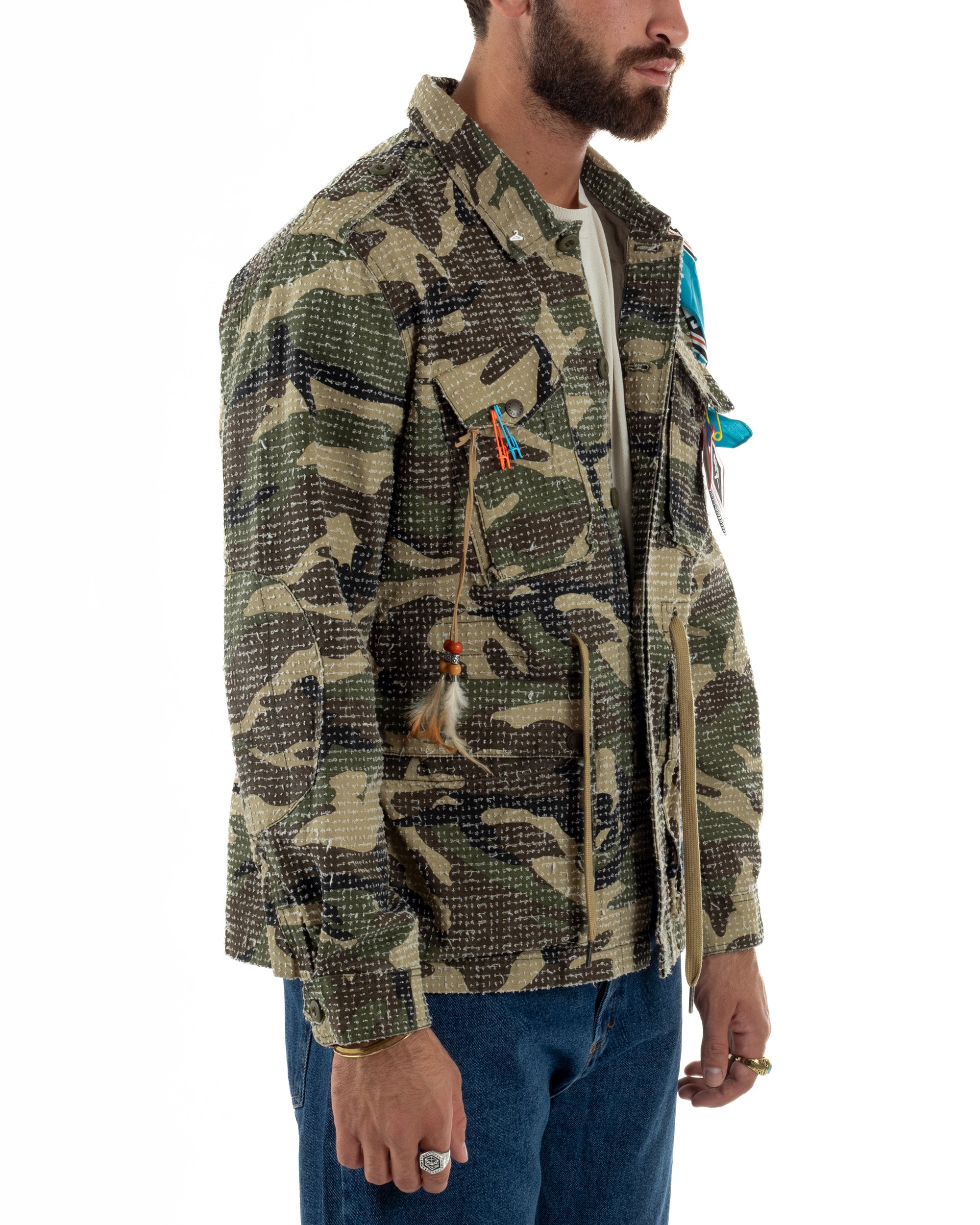 Giacca Sahariana Giubbotto Camicione Militare BERNA M252284