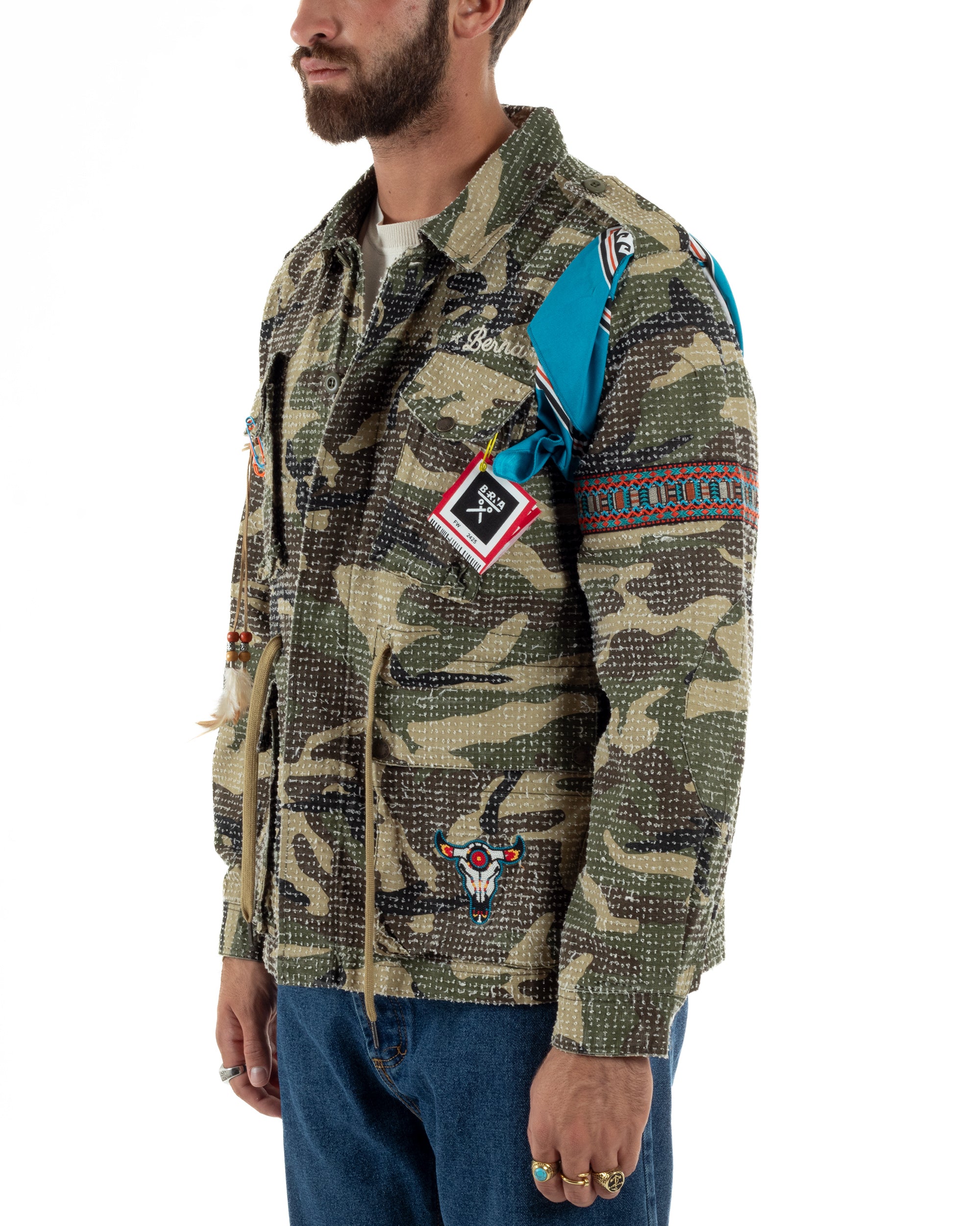 Giacca Sahariana Giubbotto Camicione Militare BERNA M252284