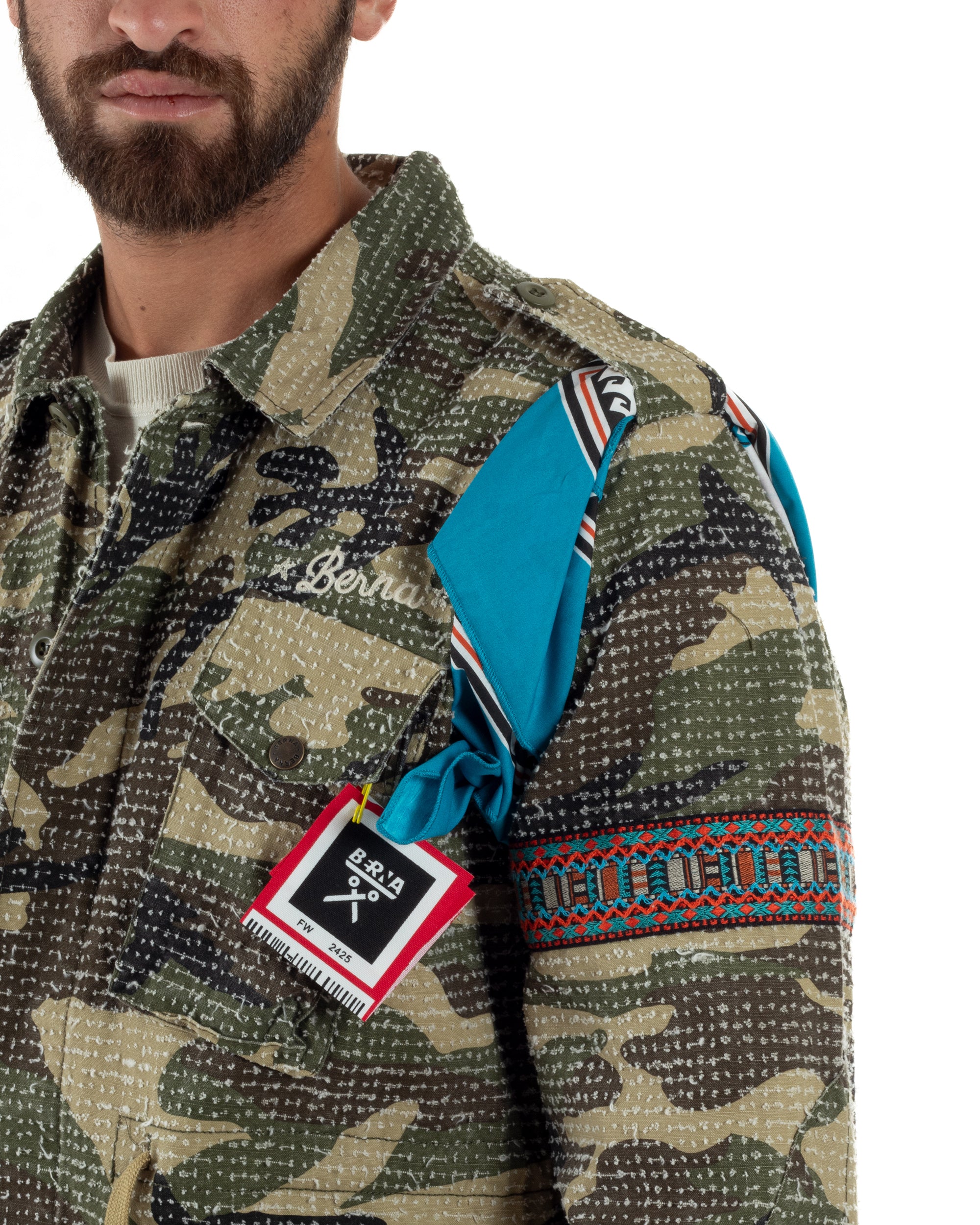 Giacca Sahariana Giubbotto Camicione Militare BERNA M252284