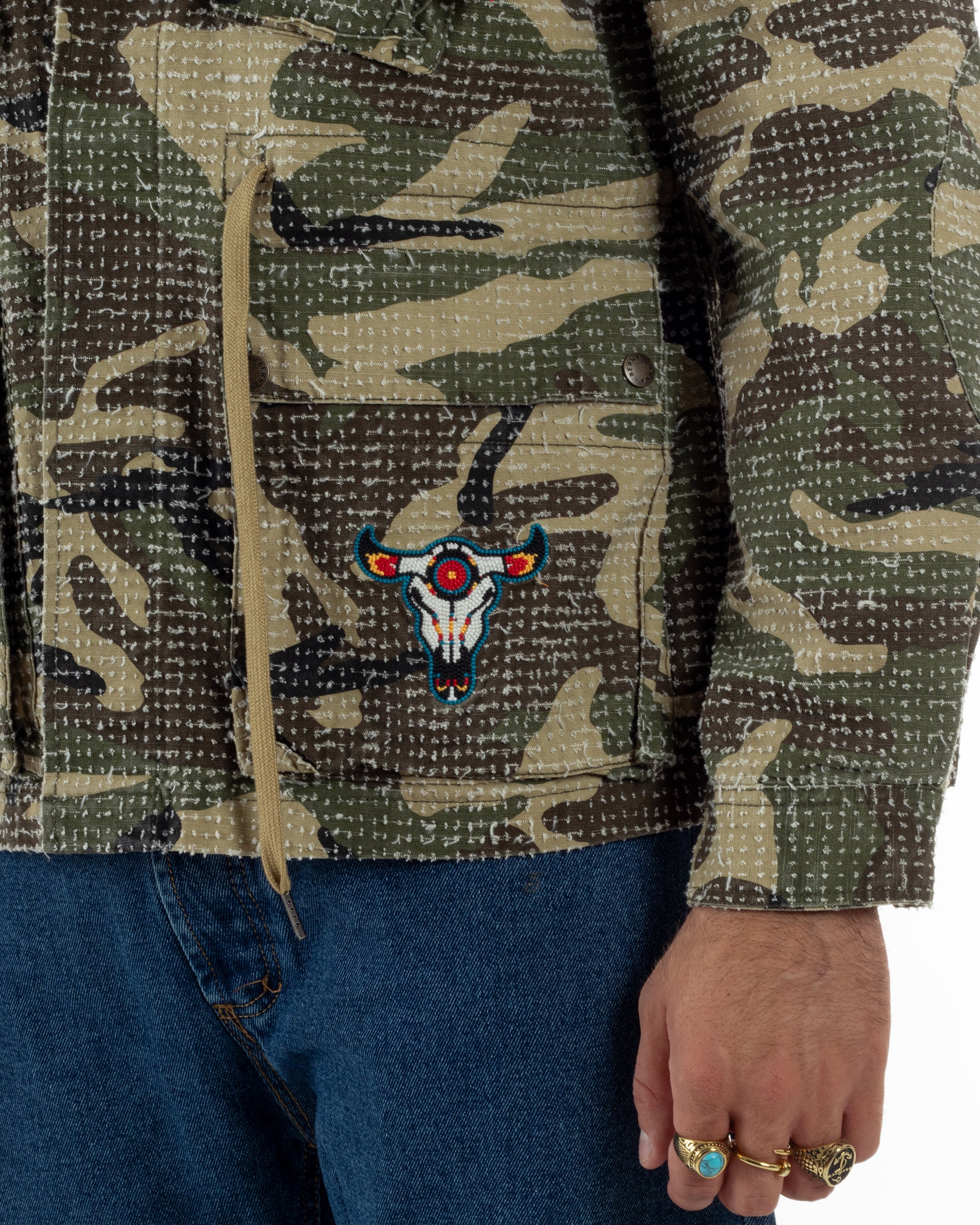 Giacca Sahariana Giubbotto Camicione Militare BERNA M252284