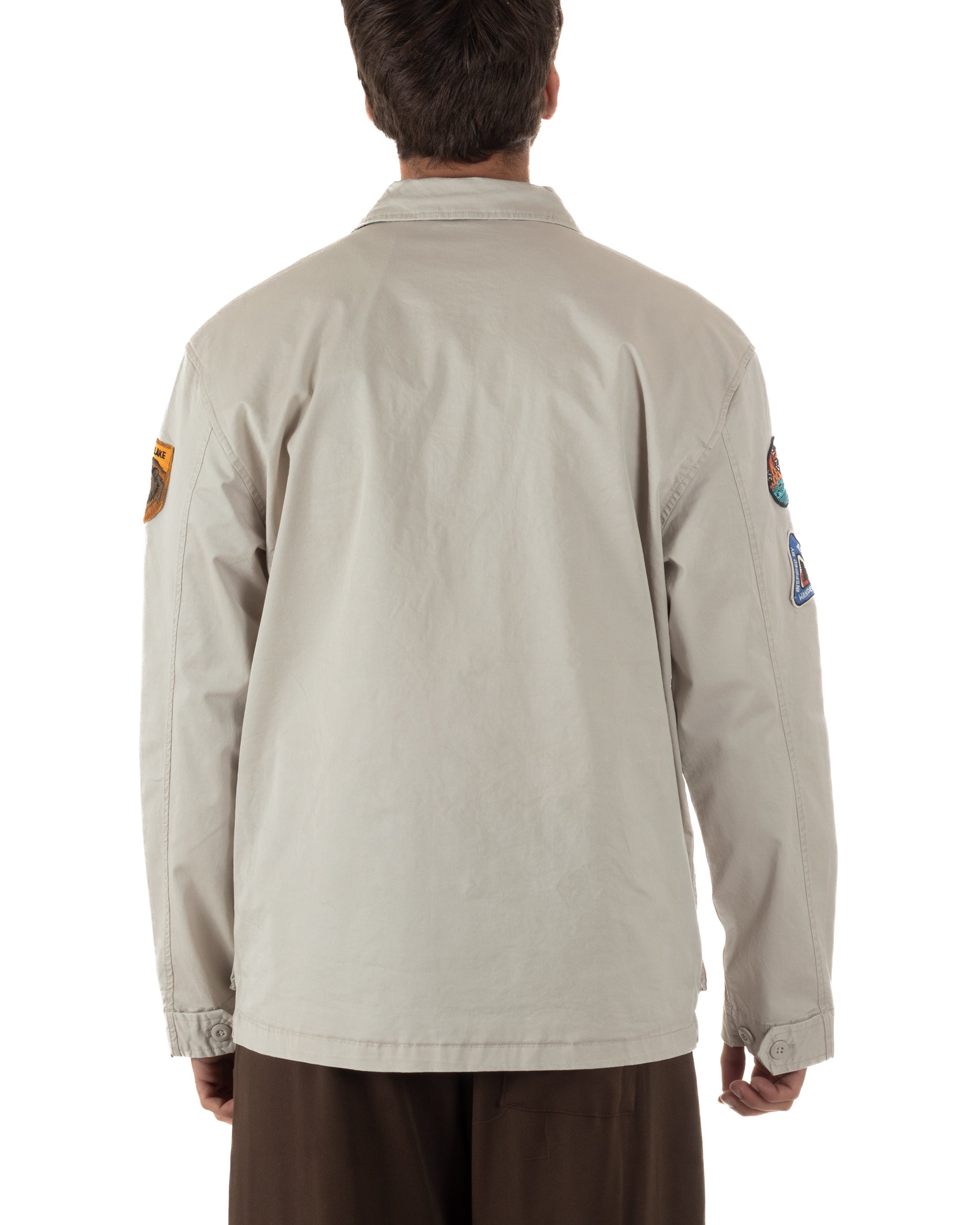 Giacca uomo sahariana giubbotto camicione tasconi beige GIOSAL-G3396A