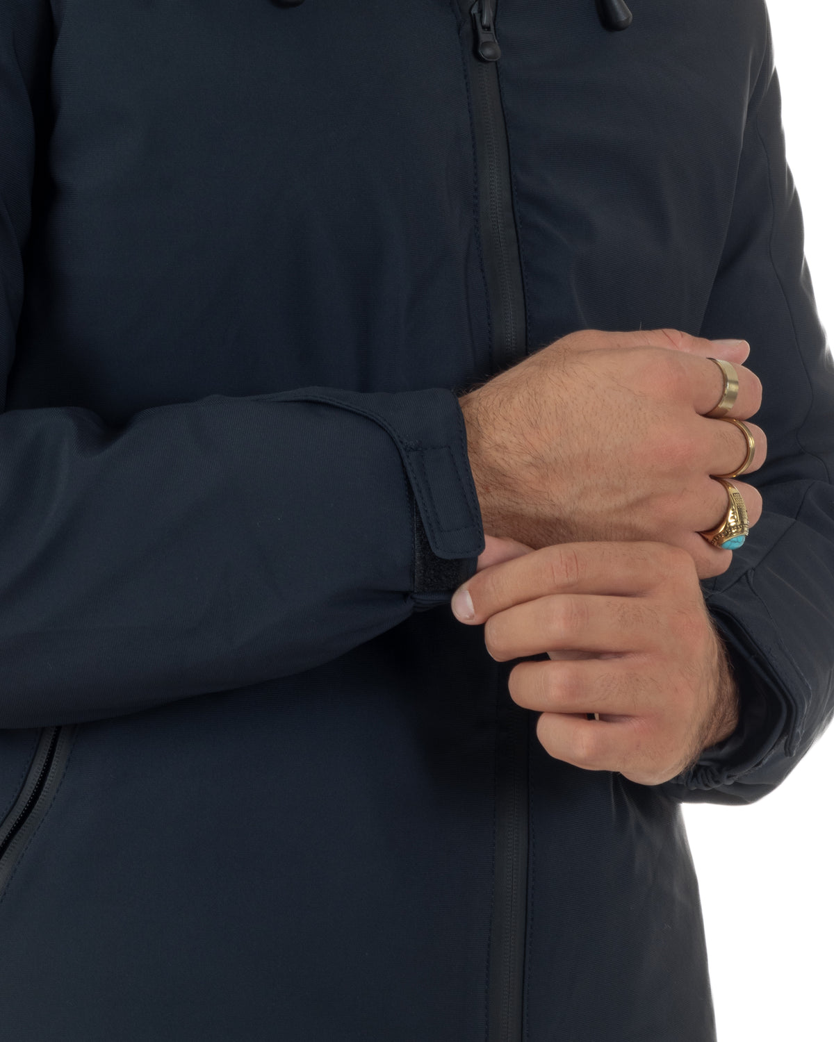 Giubbotto tecnico blu GIOSAL con tasche laterali con zip e polsini regolabili a strappo