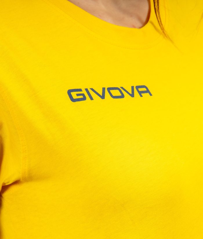 T-SHIRT COTONE FRESH GIVOVA GIALLO Unisex Maglia Mezze Maniche Comoda Sportiva Casual Tinta Unita GIOSAL