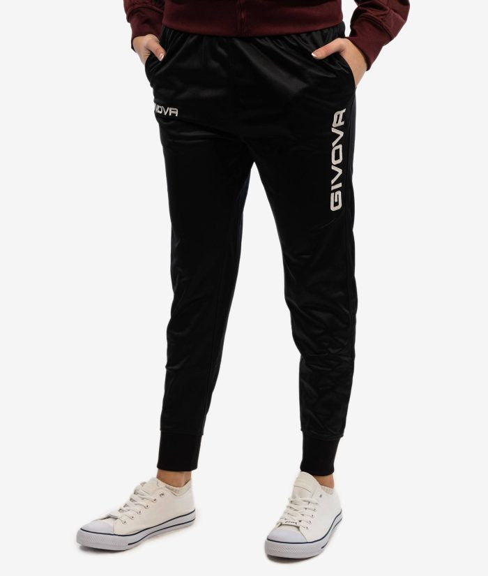 Tuta GIVOVA VISA GRANATA NERO Triacetato Set Unisex Sportivo Da Ginnastica Felpa Con Zip Pantaloni Tracksuit Bicolore GIOSAL