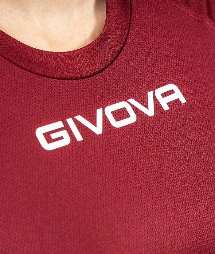 T-shirt GIVOVA ONE MICROFORATA GRANATA Mesh Unisex Maglia Sportiva Comoda Tinta Unita GIOSAL