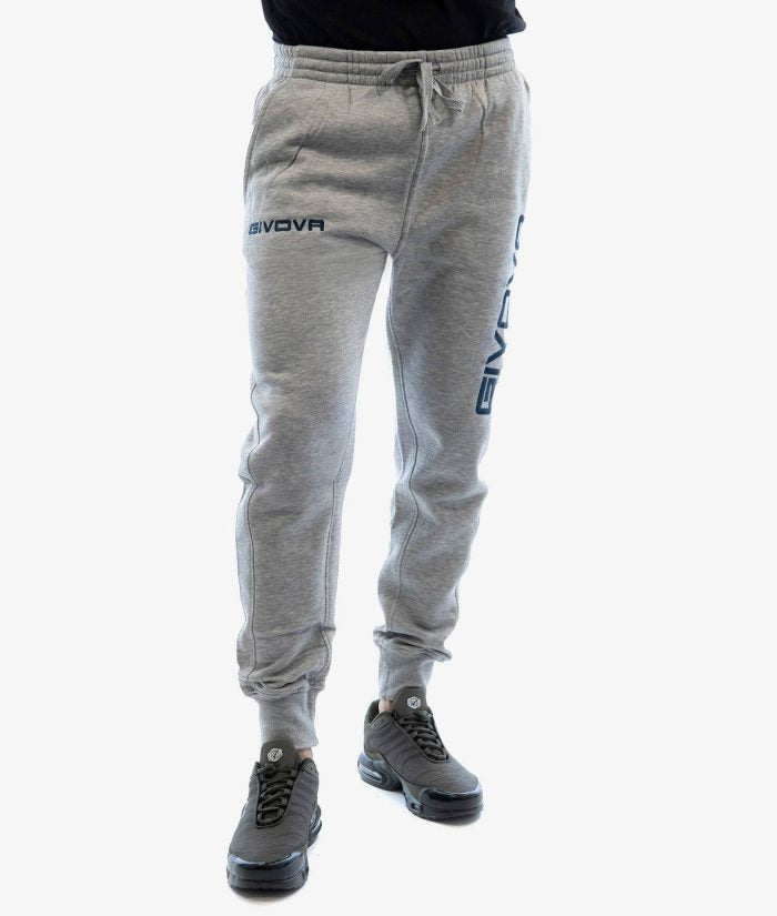 PANTA MOON INVERNALE GIVOVA GRIGIO CHIARO BLU Unisex Felpa Invernale Pantalone Con Coulisse Da Ginnastica Comodo Caldo Sportivo  GIOSAL